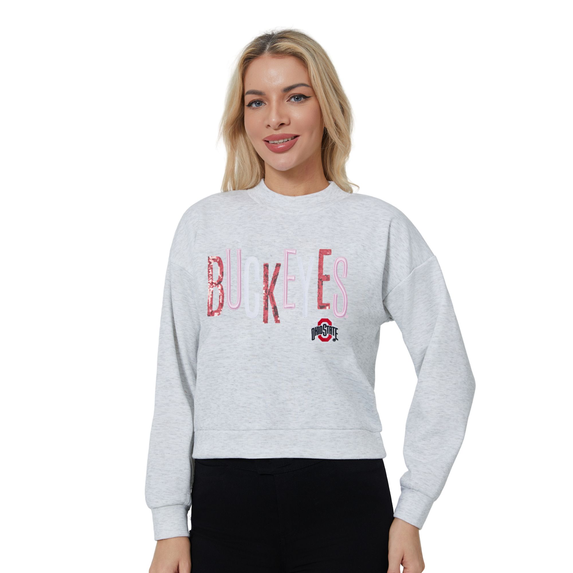 Concepts Sport Women's Ohio State Buckeyes Gray Lilian Pullover Sweatshirt