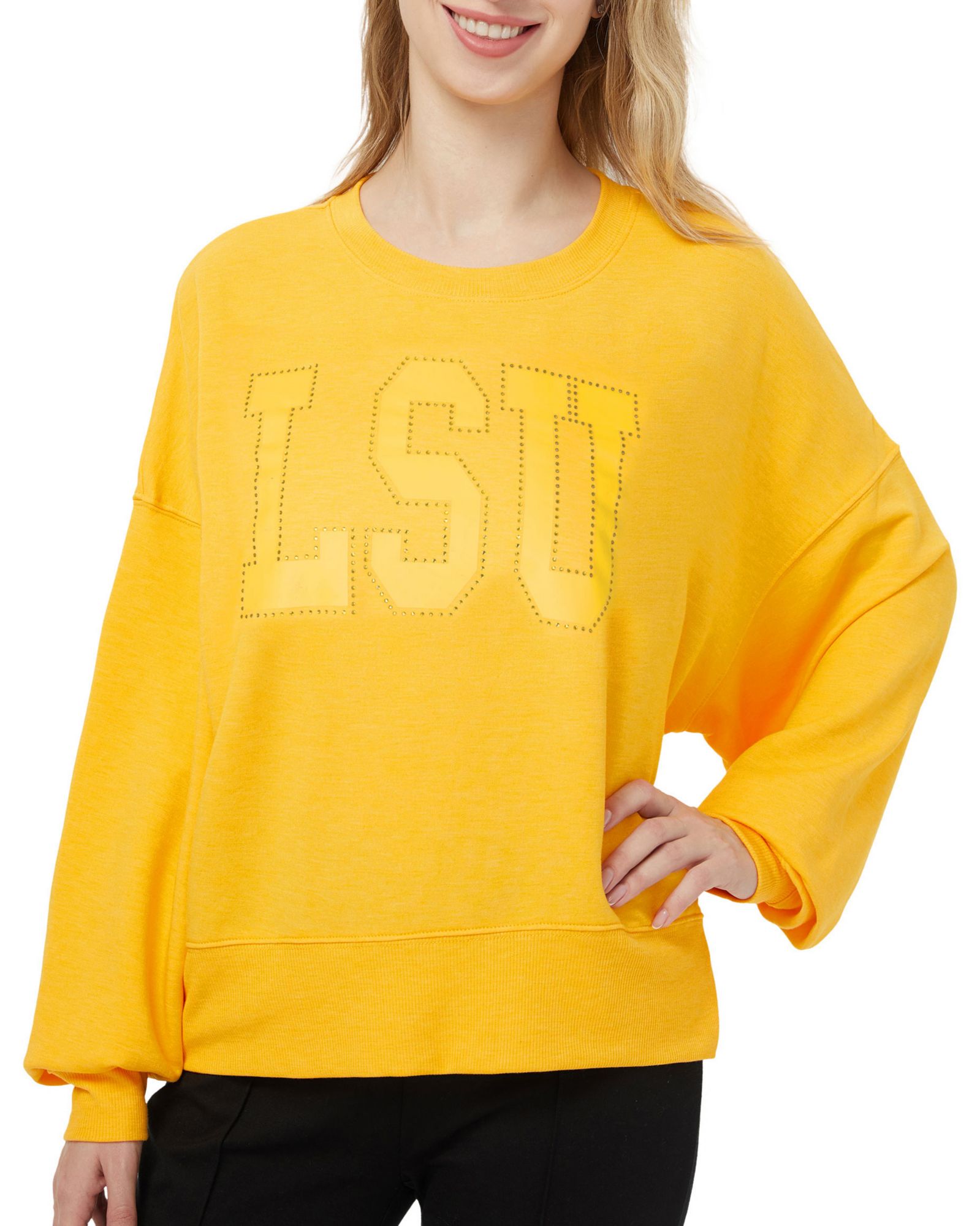 Concepts Sport Women's LSU Tigers Gold Rhumba Crewneck