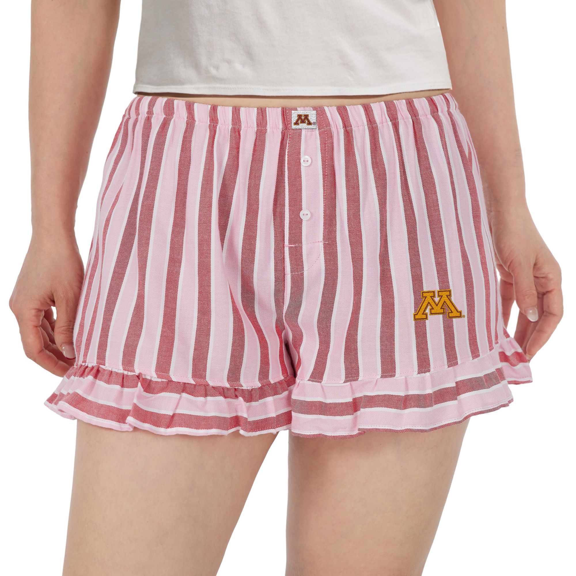 Concepts Sport Women's Minnesota Golden Gophers Red Striped Pajama Shorts