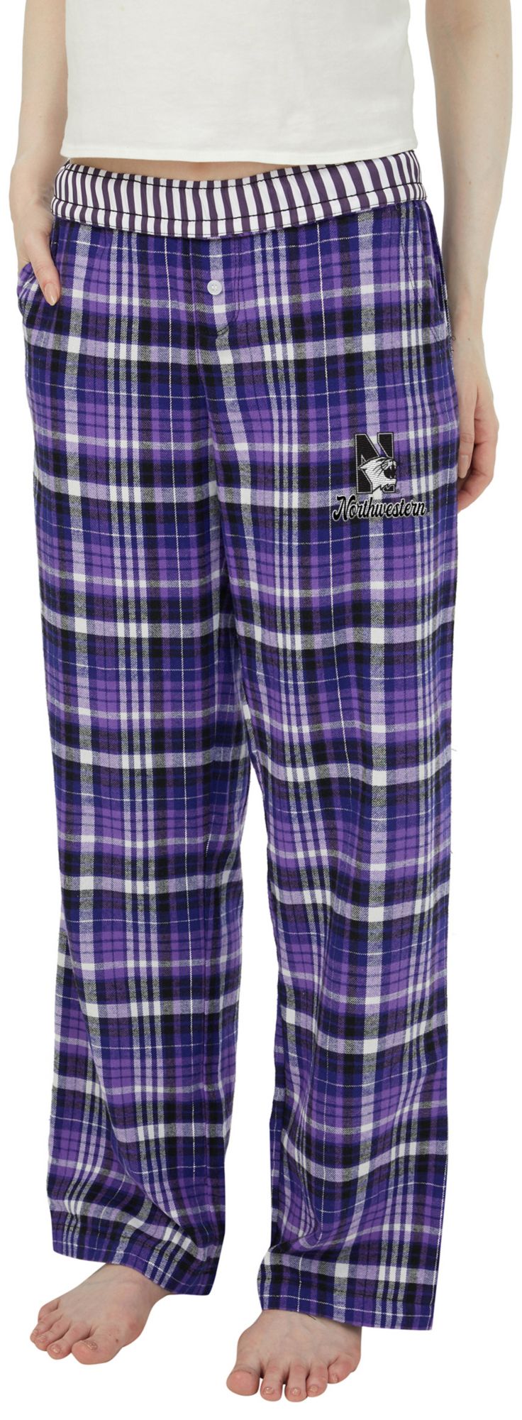 Concepts Sport Women's Northwestern Wildcats Multi-Plaid Laney Sleep Pants