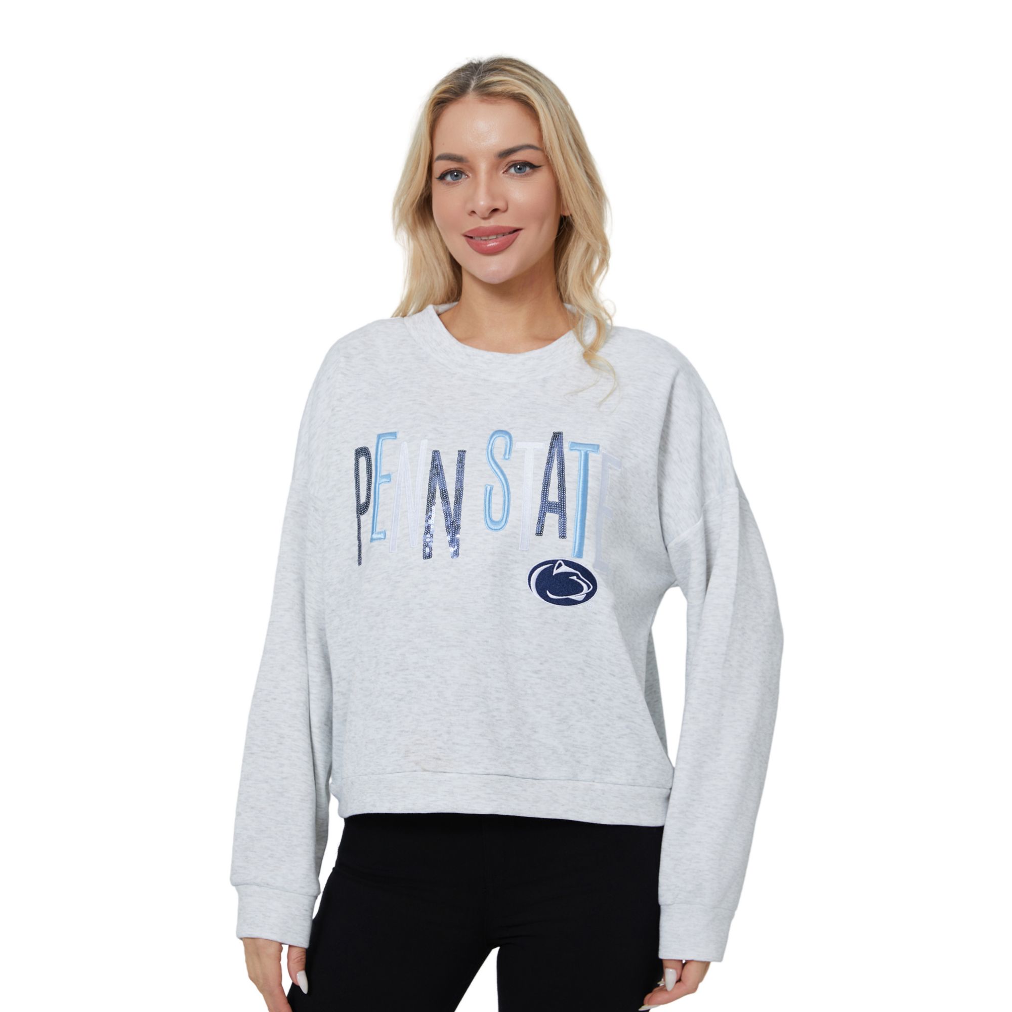 Concepts Sport Women's Penn State Nittany Lions Gray Lilian Pullover Sweatshirt