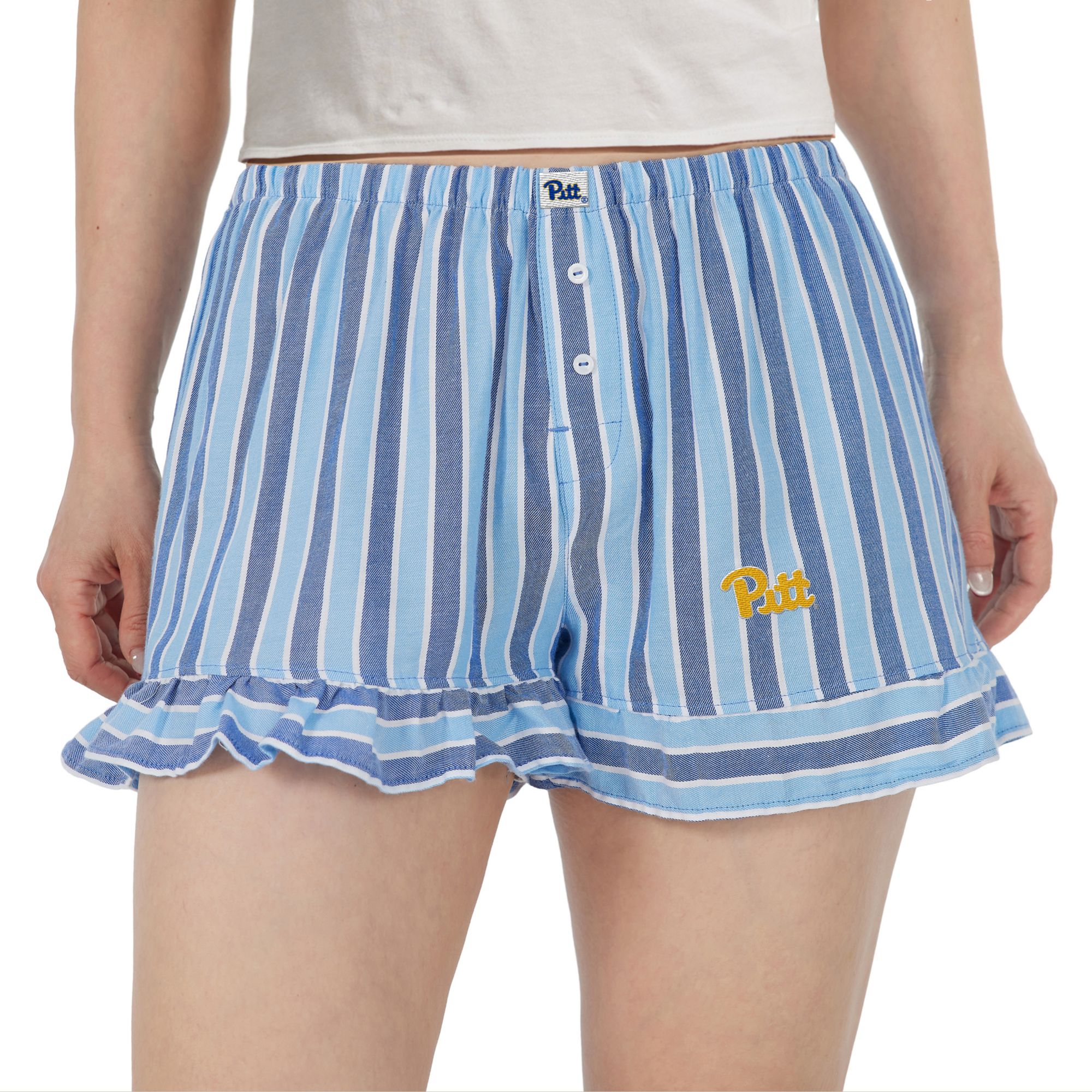 Concepts Sport Women's Pitt Panthers Navy Striped Pajama Shorts