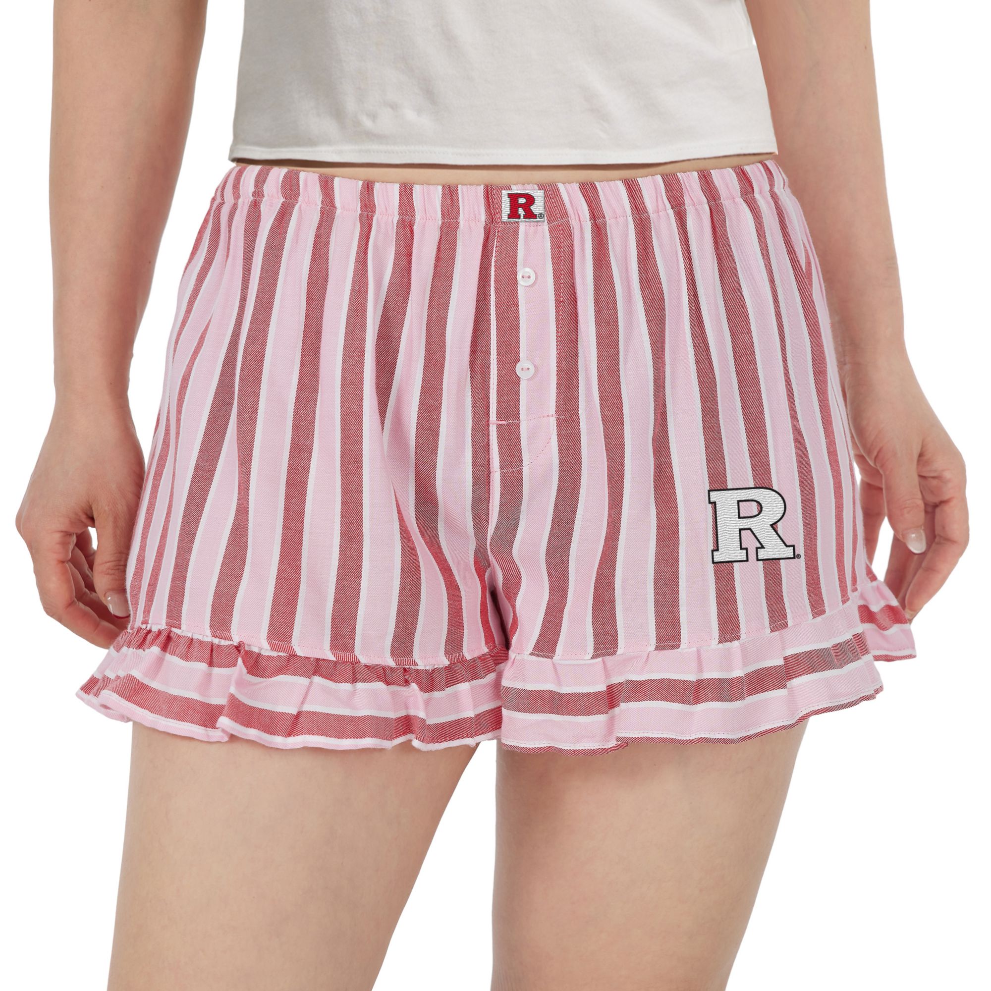 Concepts Sport Women's Rutgers Scarlet Knights Red Striped Pajama Shorts