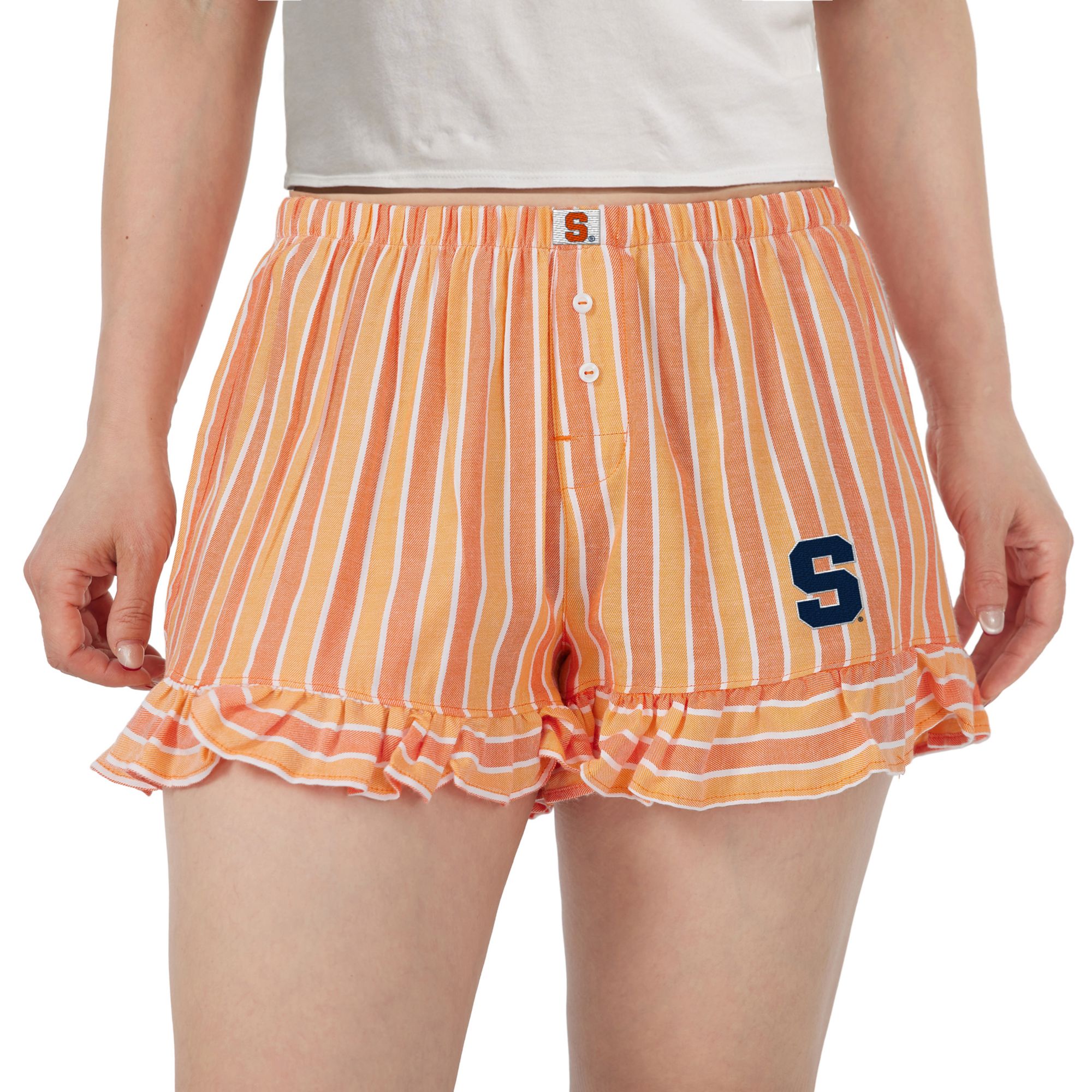 Concepts Sport Women's Syracuse Orange Orange Striped Pajama Shorts