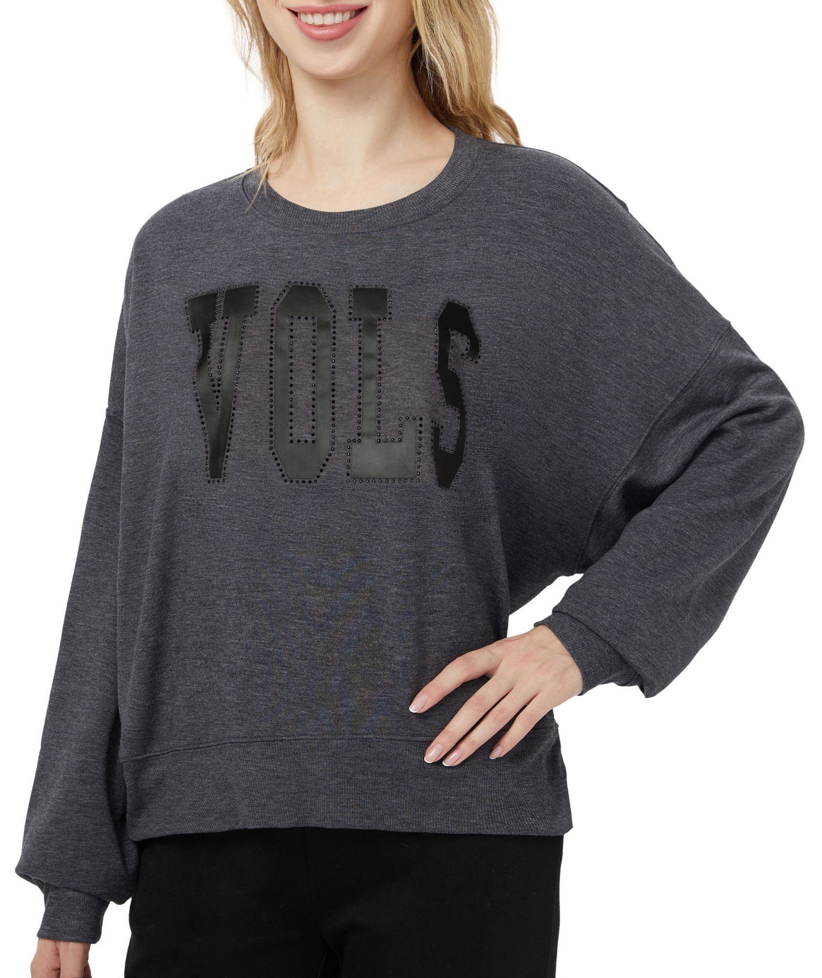 Concepts Sport Women's Tennessee Volunteers Black Rhumba Crewneck