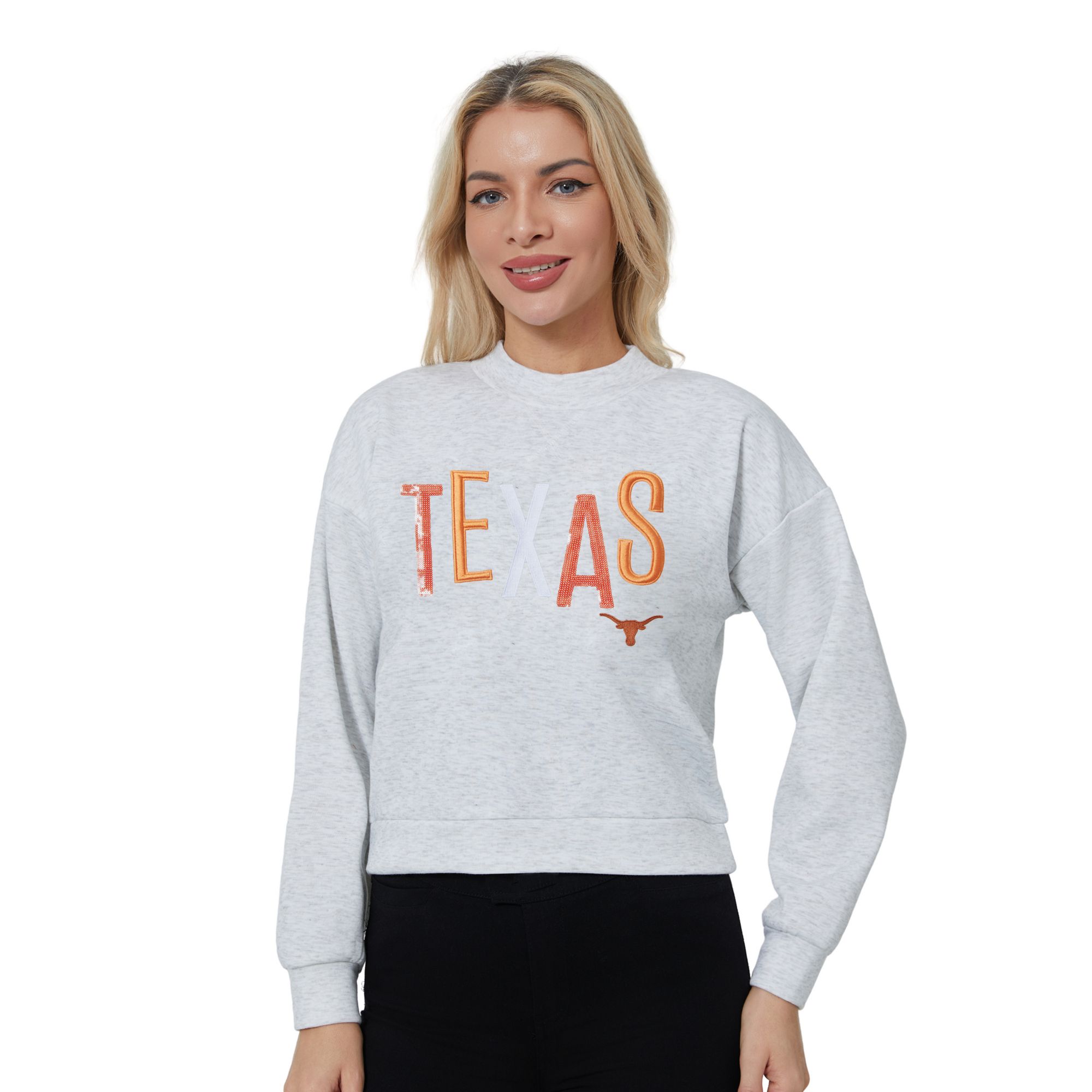 Concepts Sport Women's Texas Longhorns Gray Lilian Pullover Sweatshirt