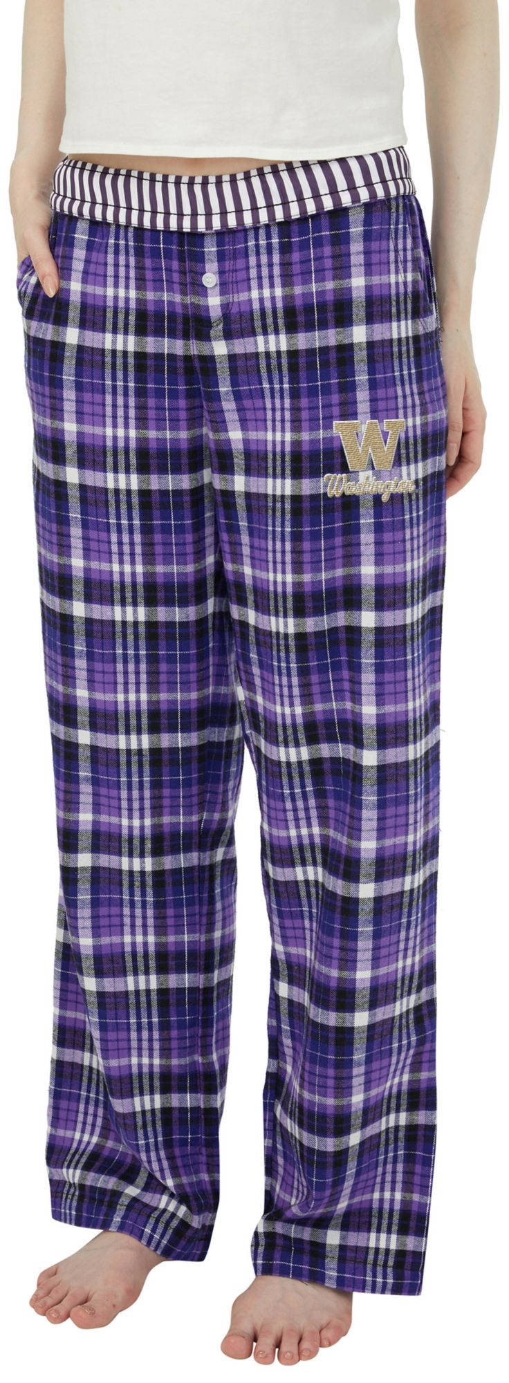 Concepts Sport Women's Washington Huskies Multi-Plaid Laney Sleep Pants