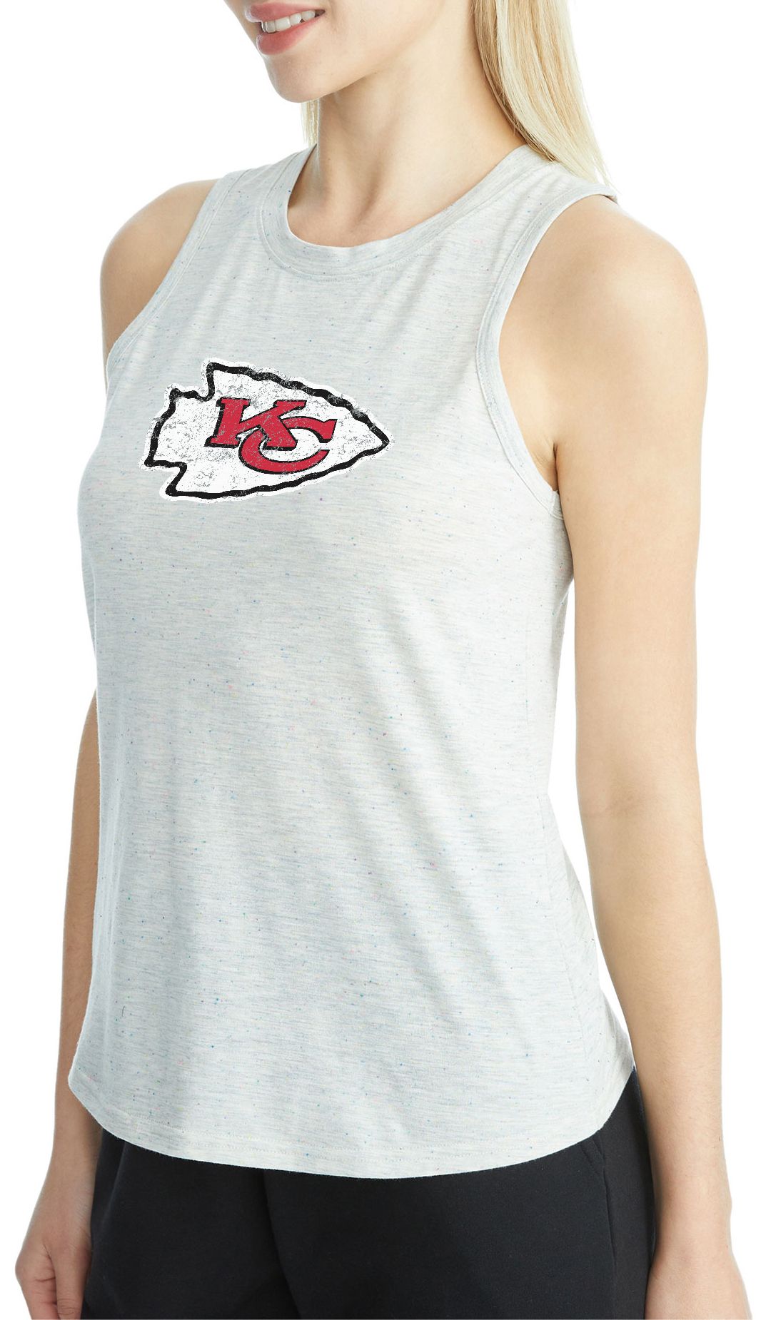 Concepts Sport Women's Kansas City Chiefs Grey Speckle Tank Top