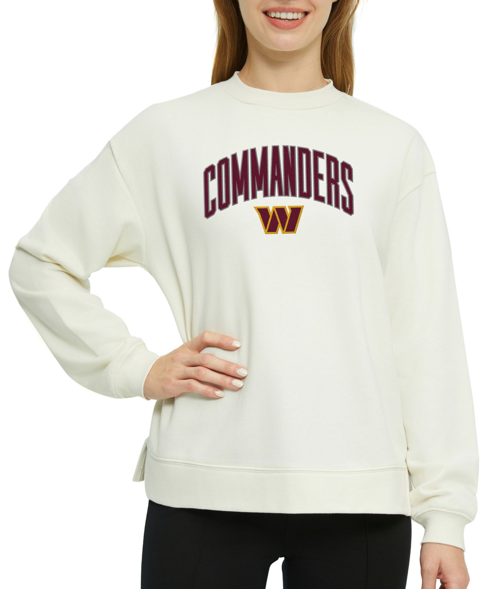 Concepts Sport Women's Washington Commanders Off White Almanac Mock Neck Pullover Sweatshirt