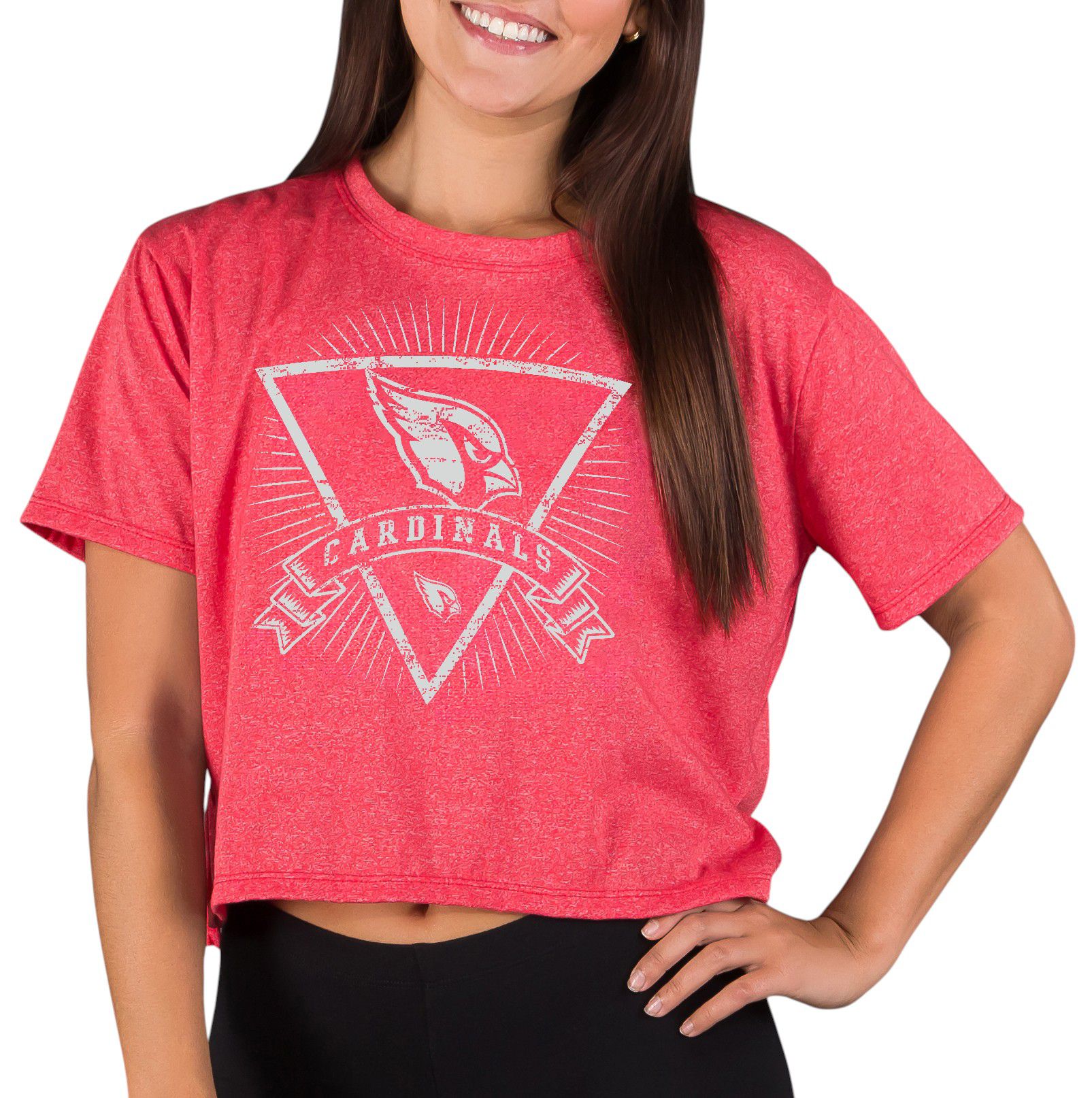 Concepts Sport Women's Arizona Cardinals Quest Team Mascot Short Sleeve T-Shirt