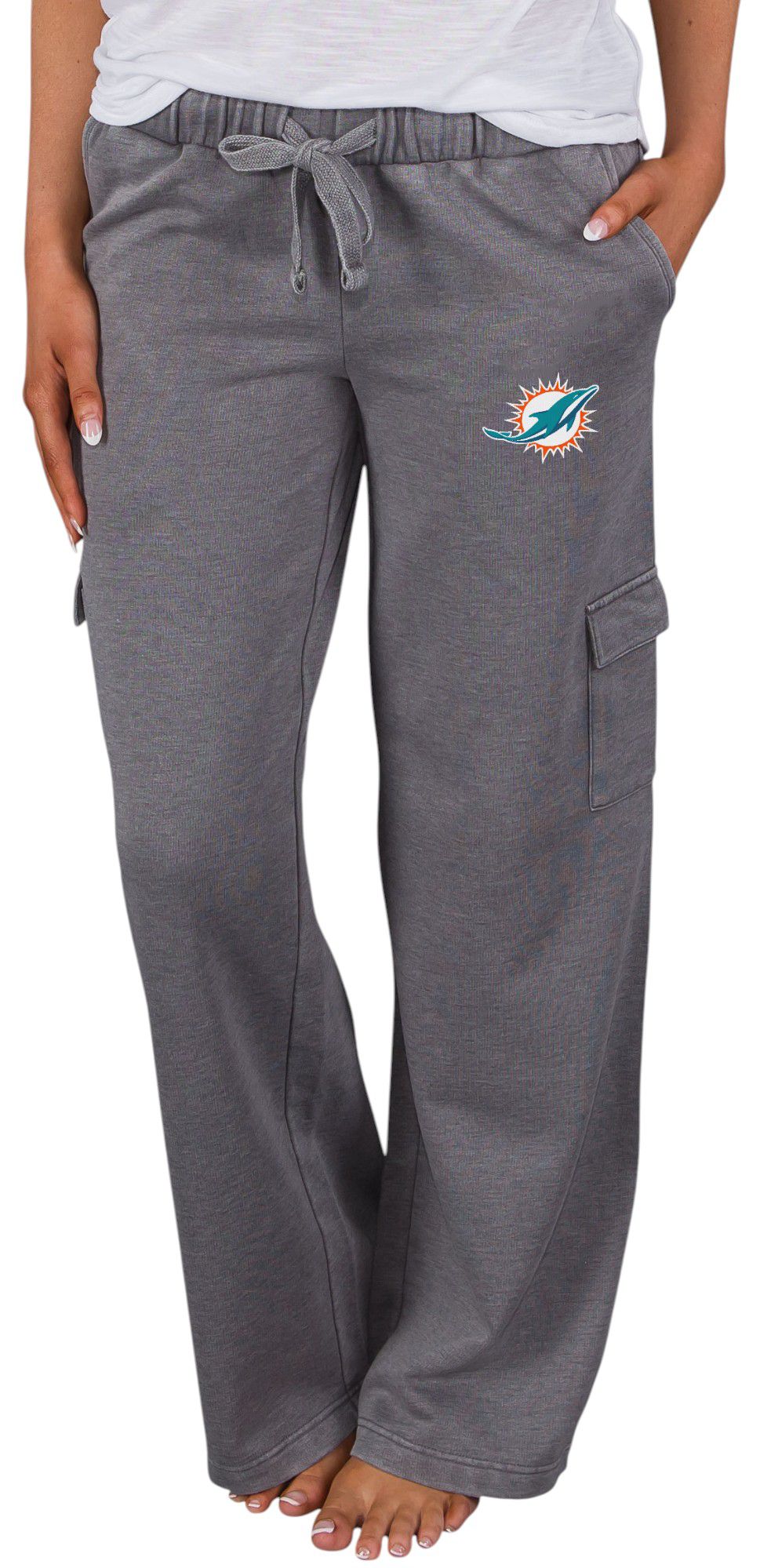 Concepts Sport Women's Miami Dolphins Charcoal Trackside Cargo Pants