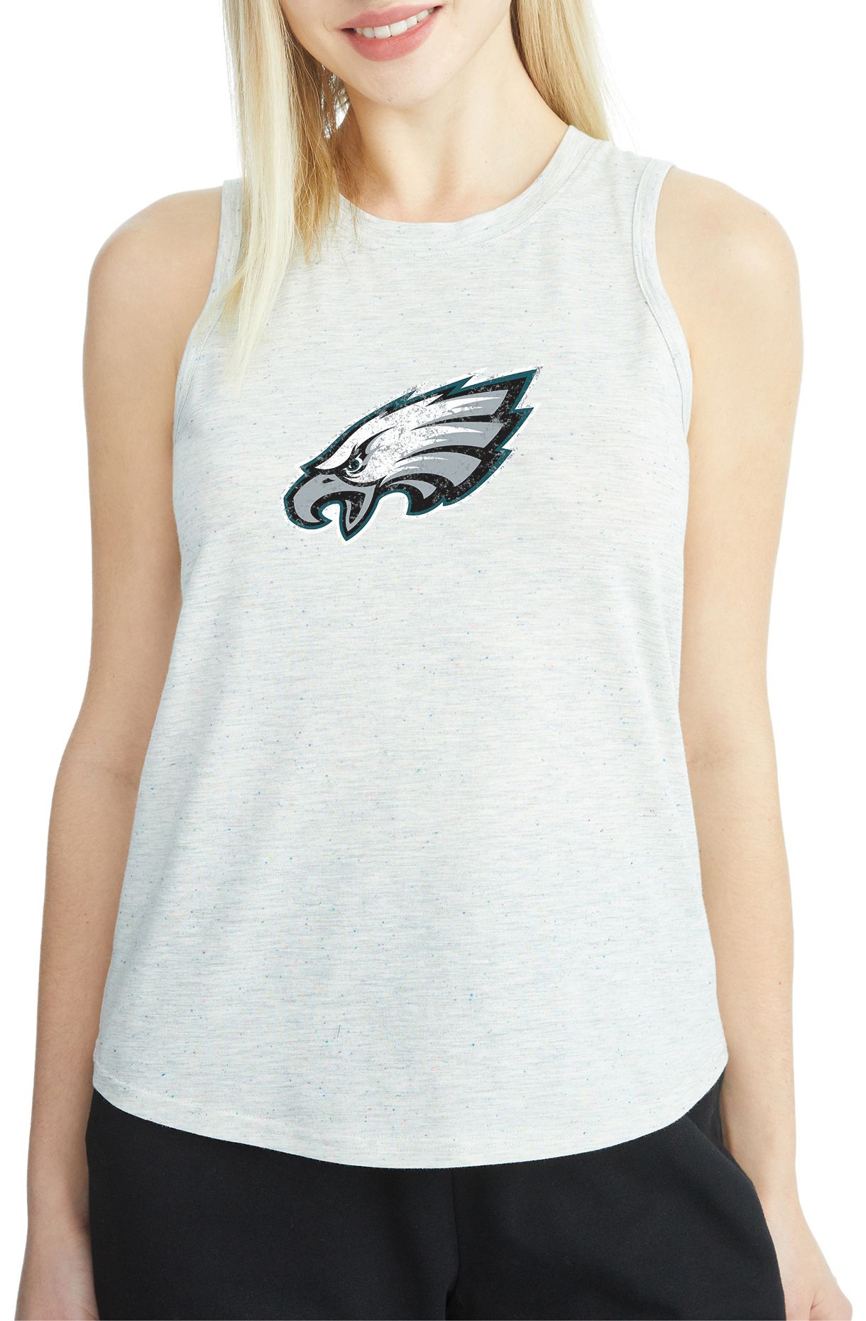 Concepts Sport Women's Philadelphia Eagles Grey Speckle Tank Top