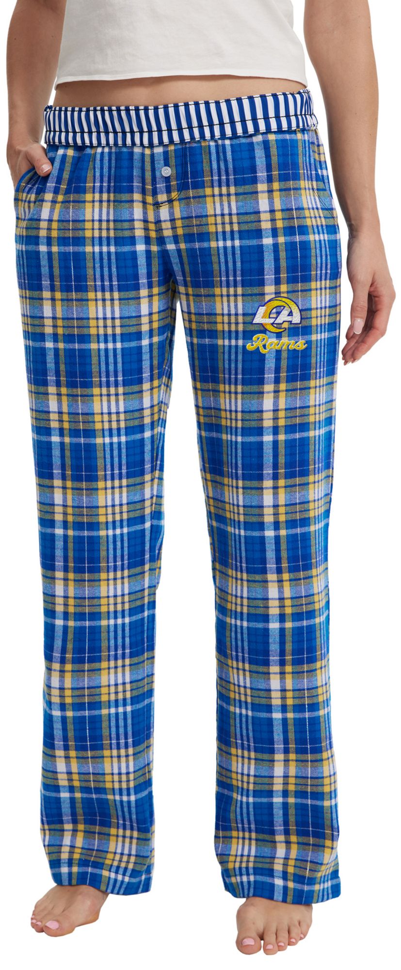 Concepts Sport Women's Los Angeles Rams Royal Laney Flannel Sleep Pants
