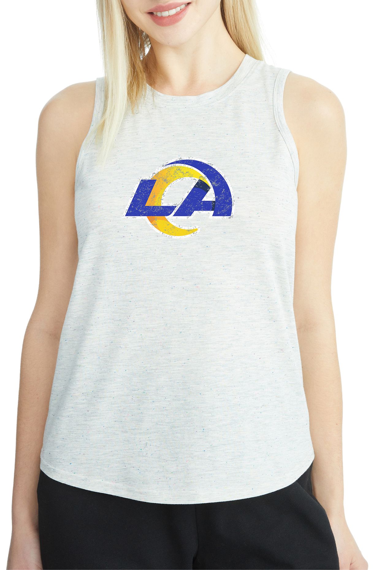 Concepts Sport Women's Los Angeles Rams Grey Speckle Tank Top