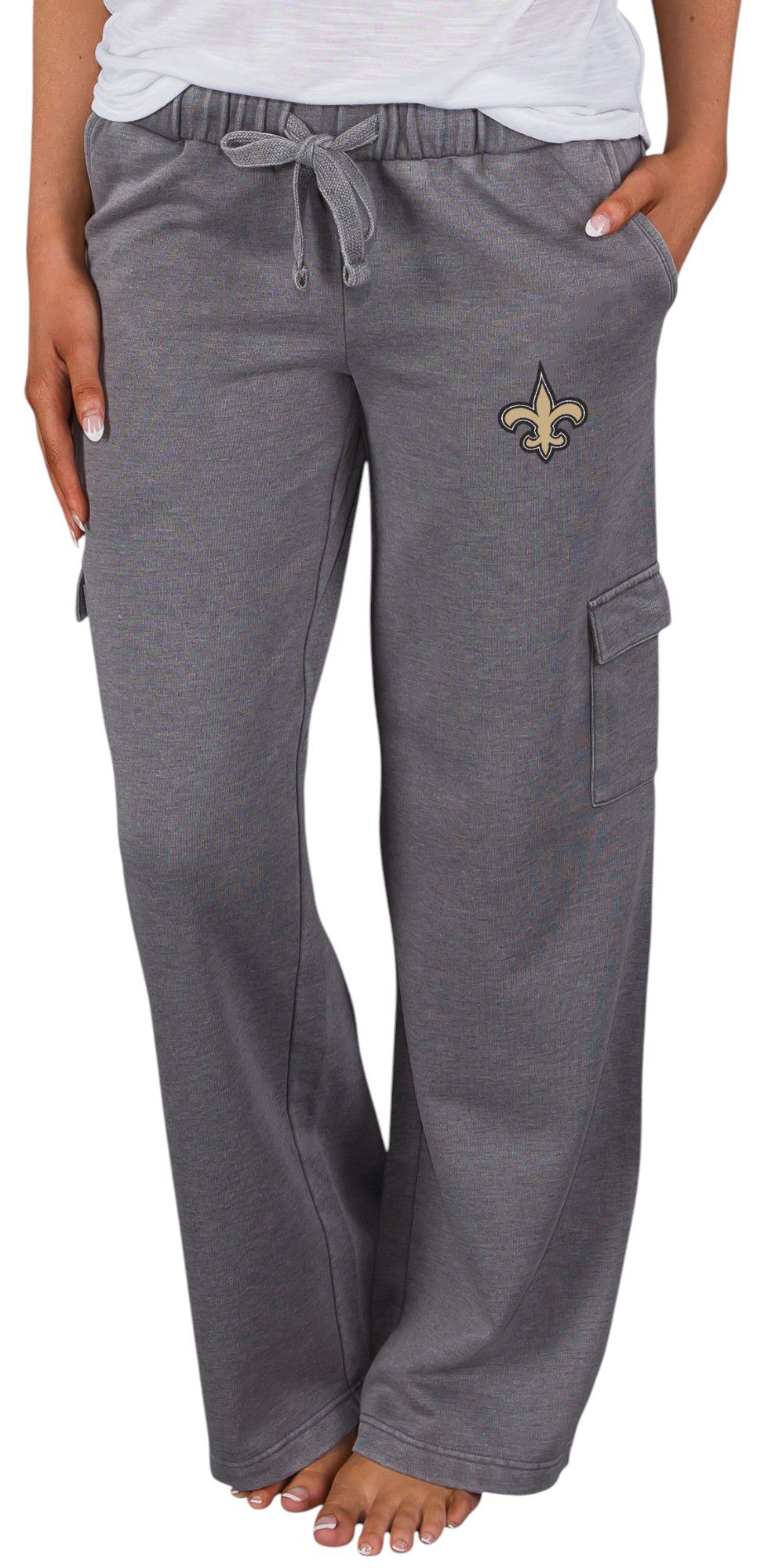 Concepts Sport Women's New Orleans Saints Charcoal Trackside Cargo Pants