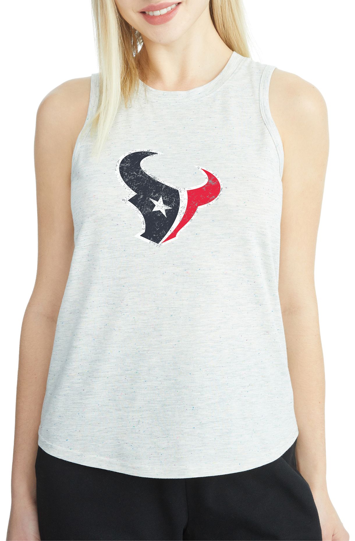 Concepts Sport Women's Houston Texans Grey Speckle Tank Top