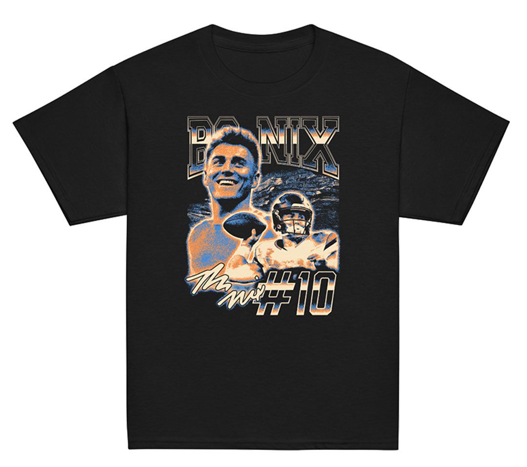 Athlete Studio Youth Denver Broncos Black Vintage Short Sleeve T-Shirt