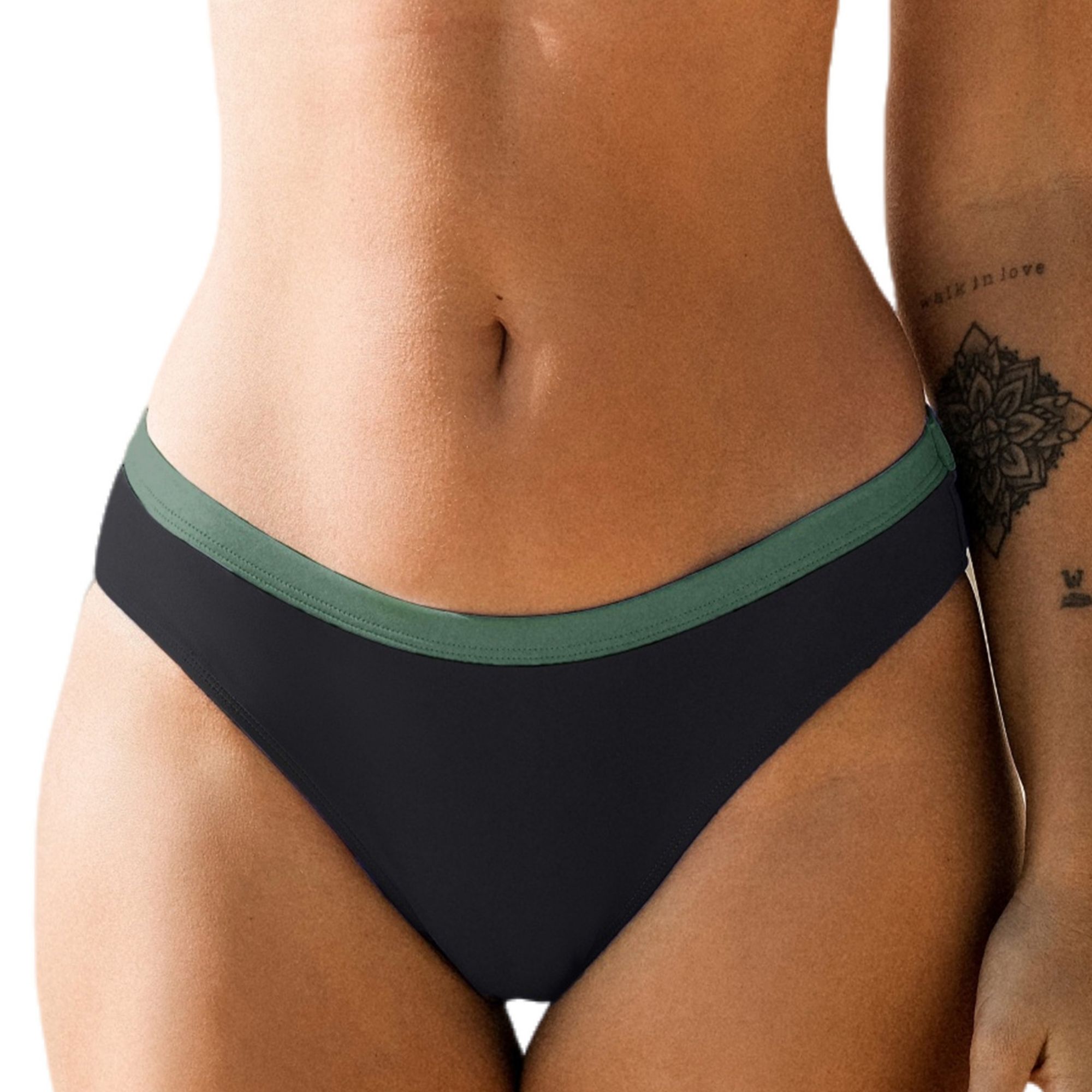 CUPSHE Women's Green Banded Bikini Swimsuit Set