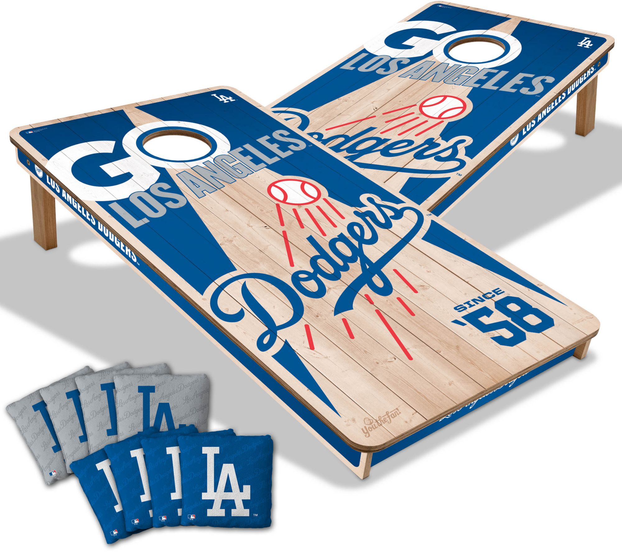 YouTheFan Los Angeles Dodgers 2' x 4' Cornhole Boards