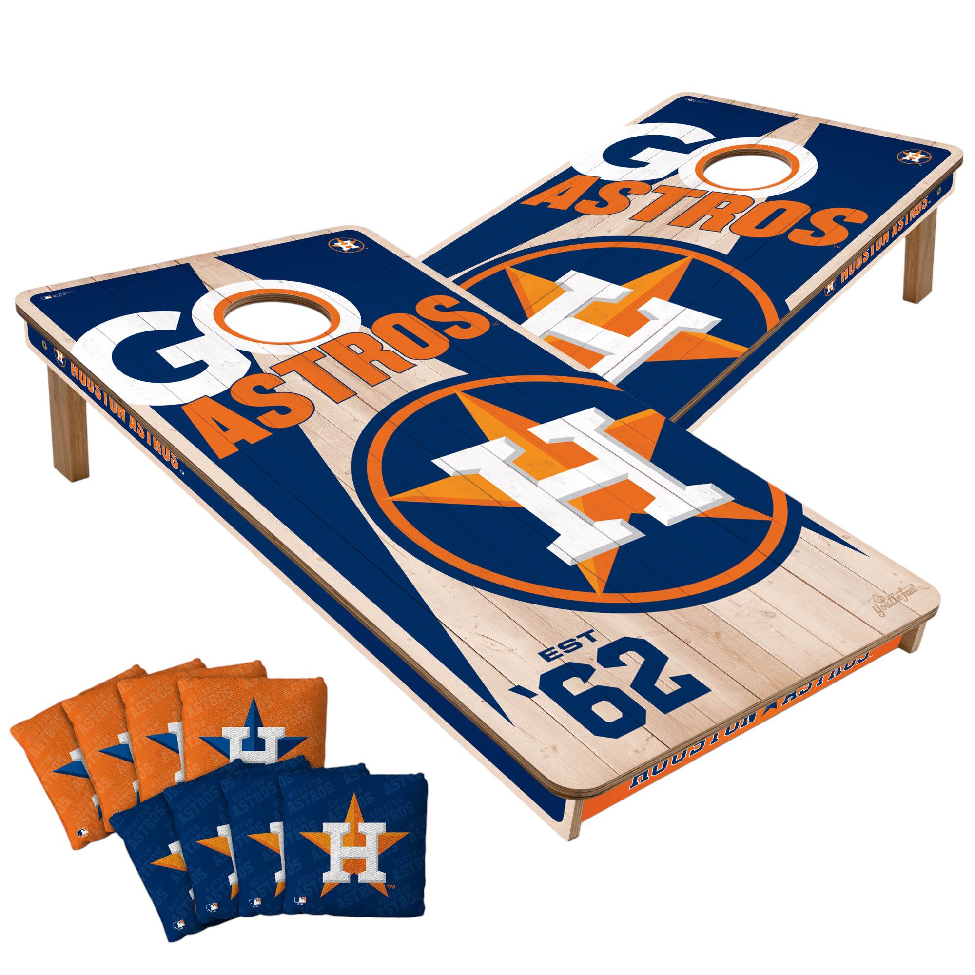 YouTheFan Houston Astros 2' x 4' Cornhole Boards
