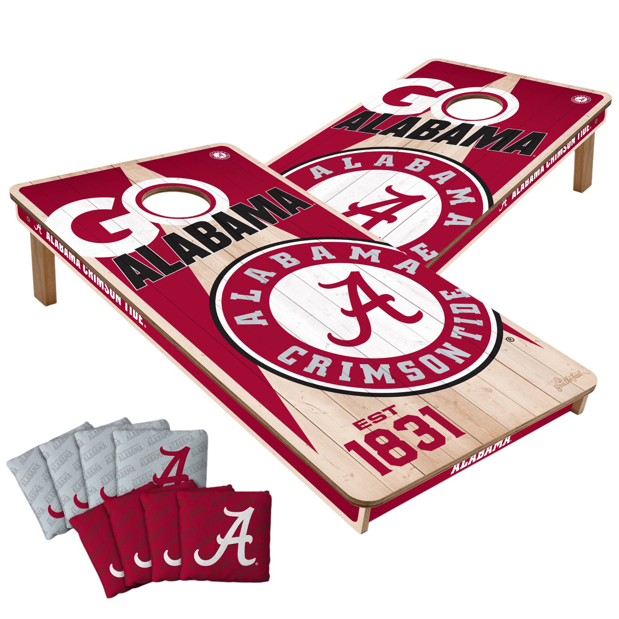 YouTheFan Alabama Crimson Tide 2' x 4' Cornhole Boards