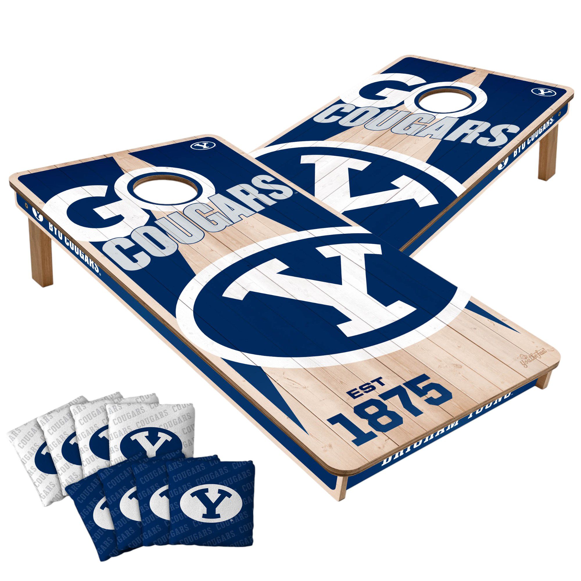 YouTheFan Brigham Young Cougars 2' x 4' Cornhole Boards