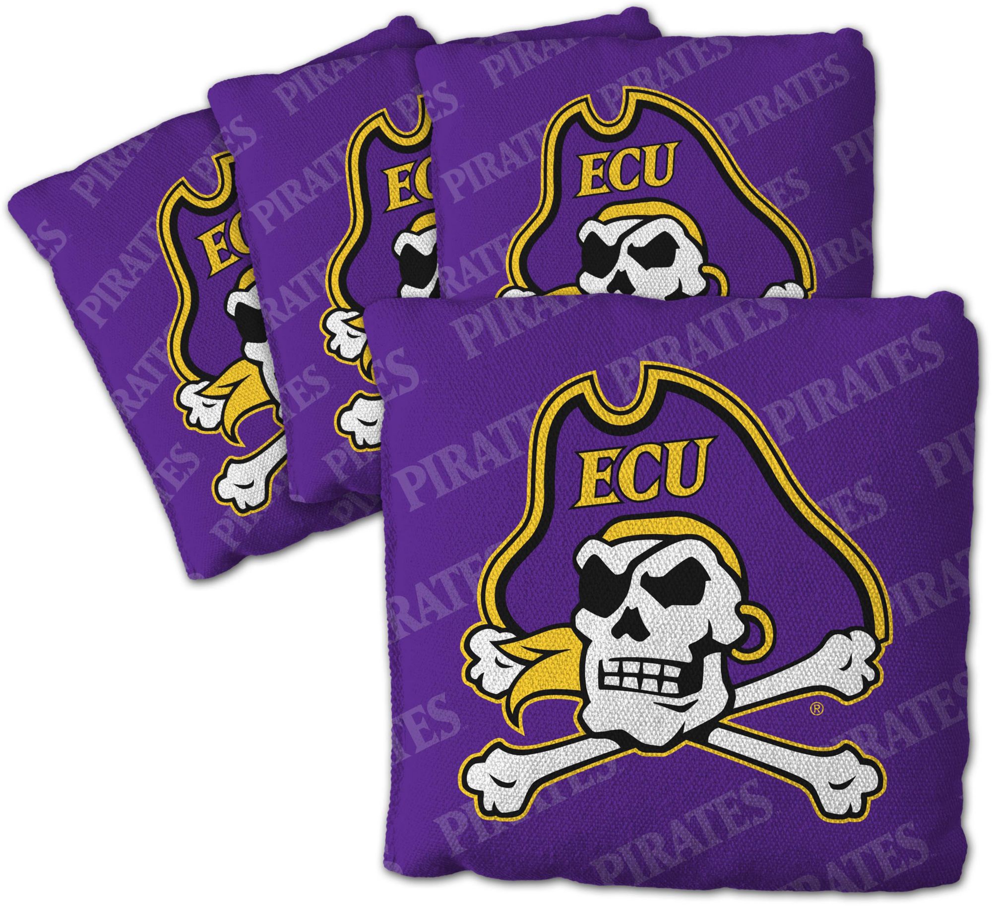 YouTheFan East Carolina Pirates Purple 4-Pack Cornhole Bean Bag Set