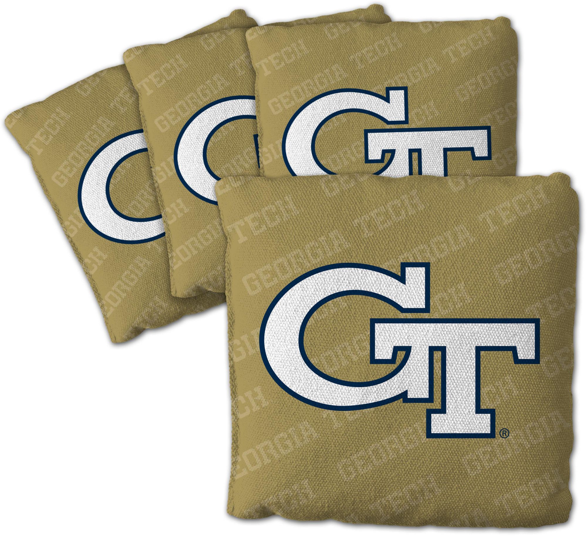 YouTheFan Georgia Tech Yellow Jackets Gold 4-Pack Cornhole Bean Bag Set
