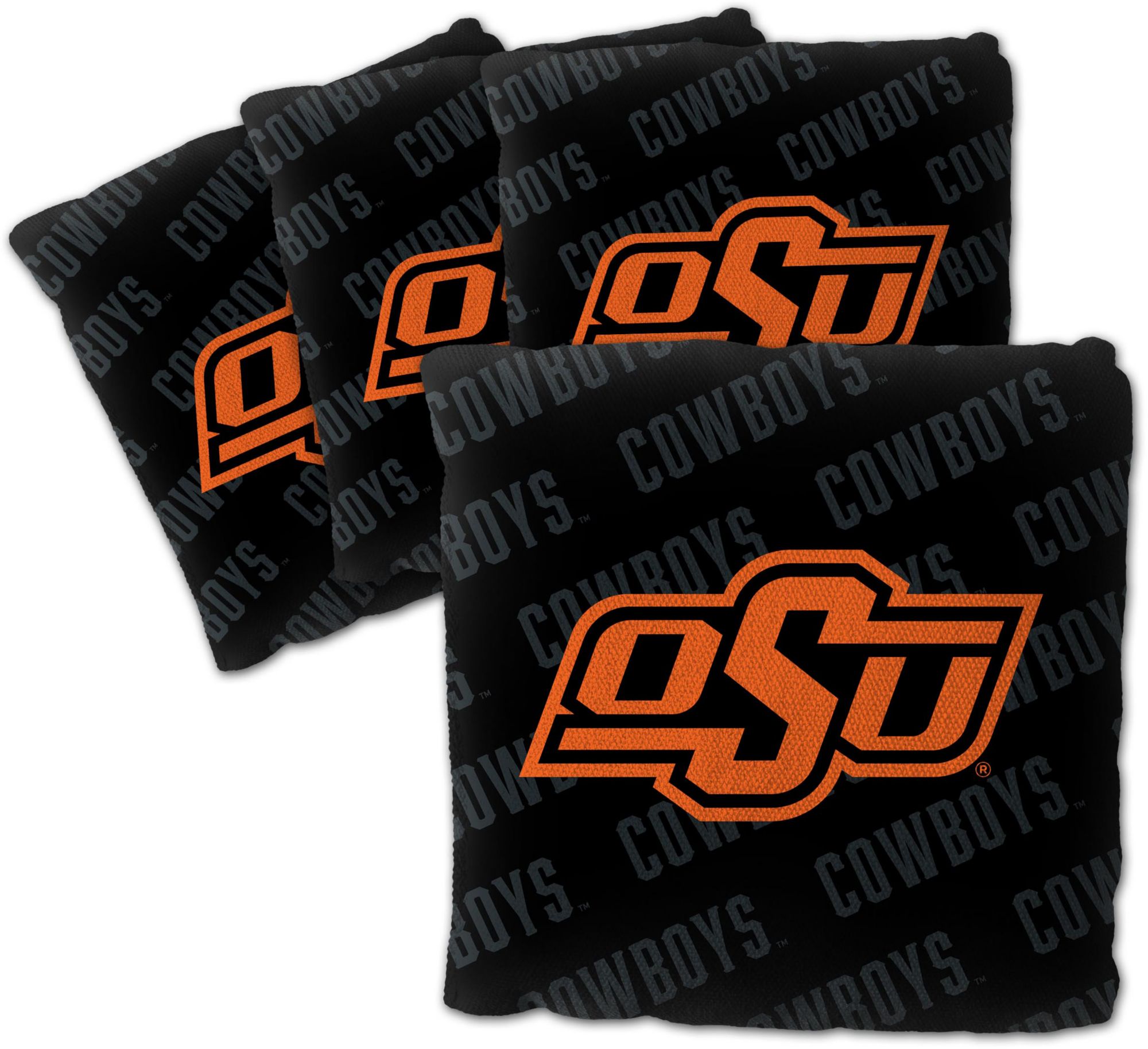 YouTheFan Oklahoma State Cowboys Black 4-Pack Cornhole Bean Bag Set