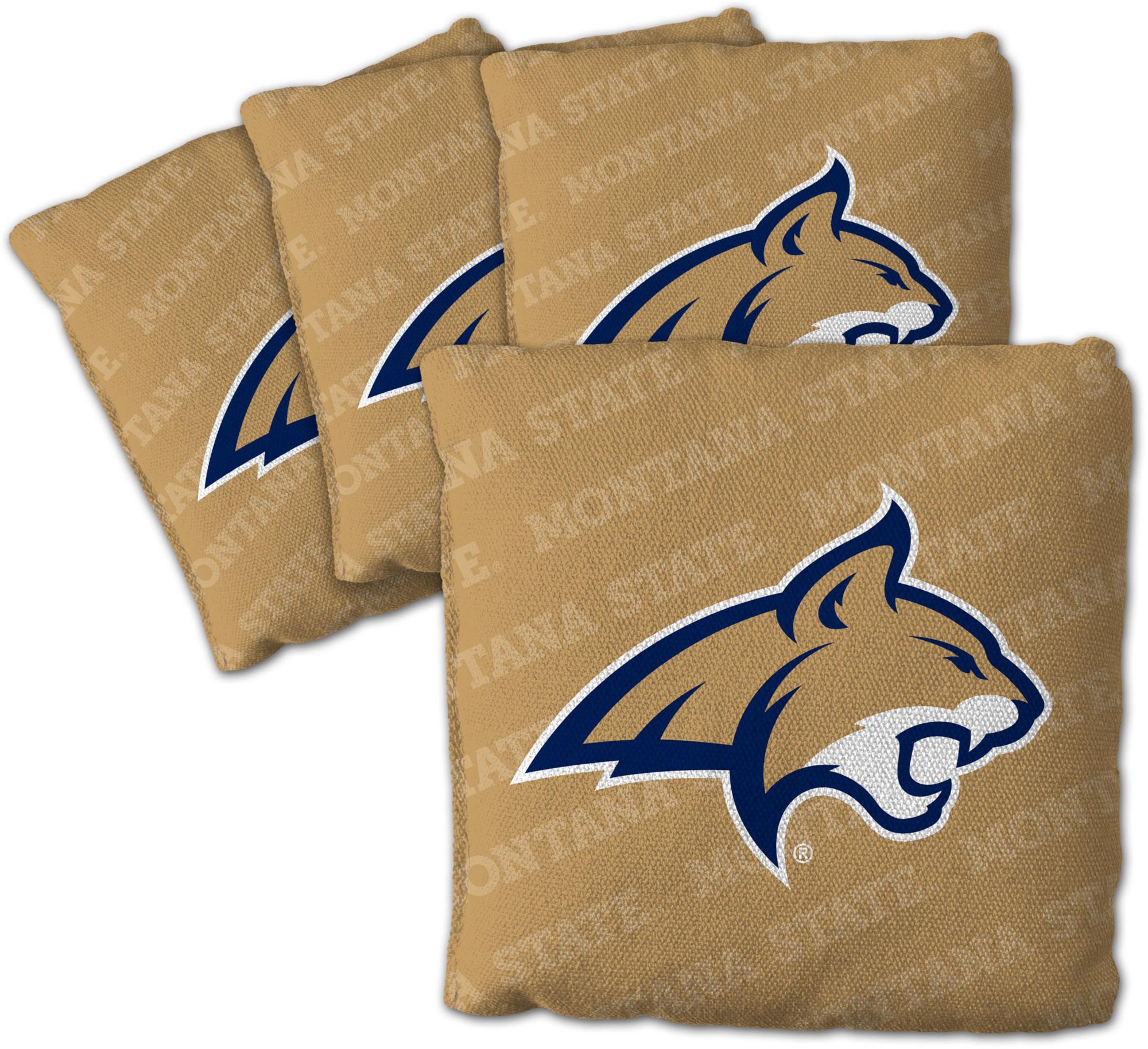YouTheFan Montana State Bobcats Gold 4-Pack Cornhole Bean Bag Set