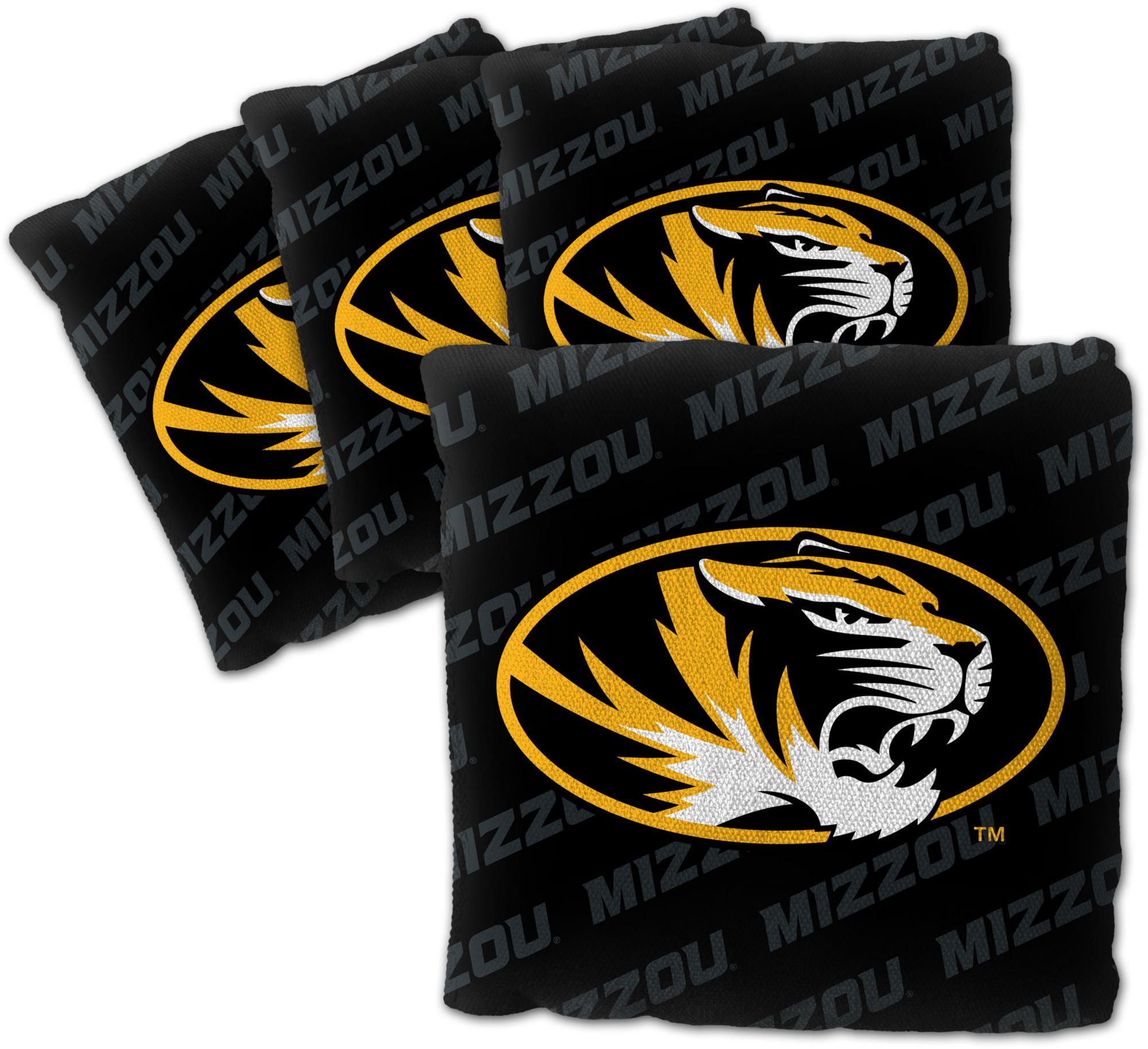 YouTheFan Missouri Tigers Black 4-Pack Cornhole Bean Bag Set