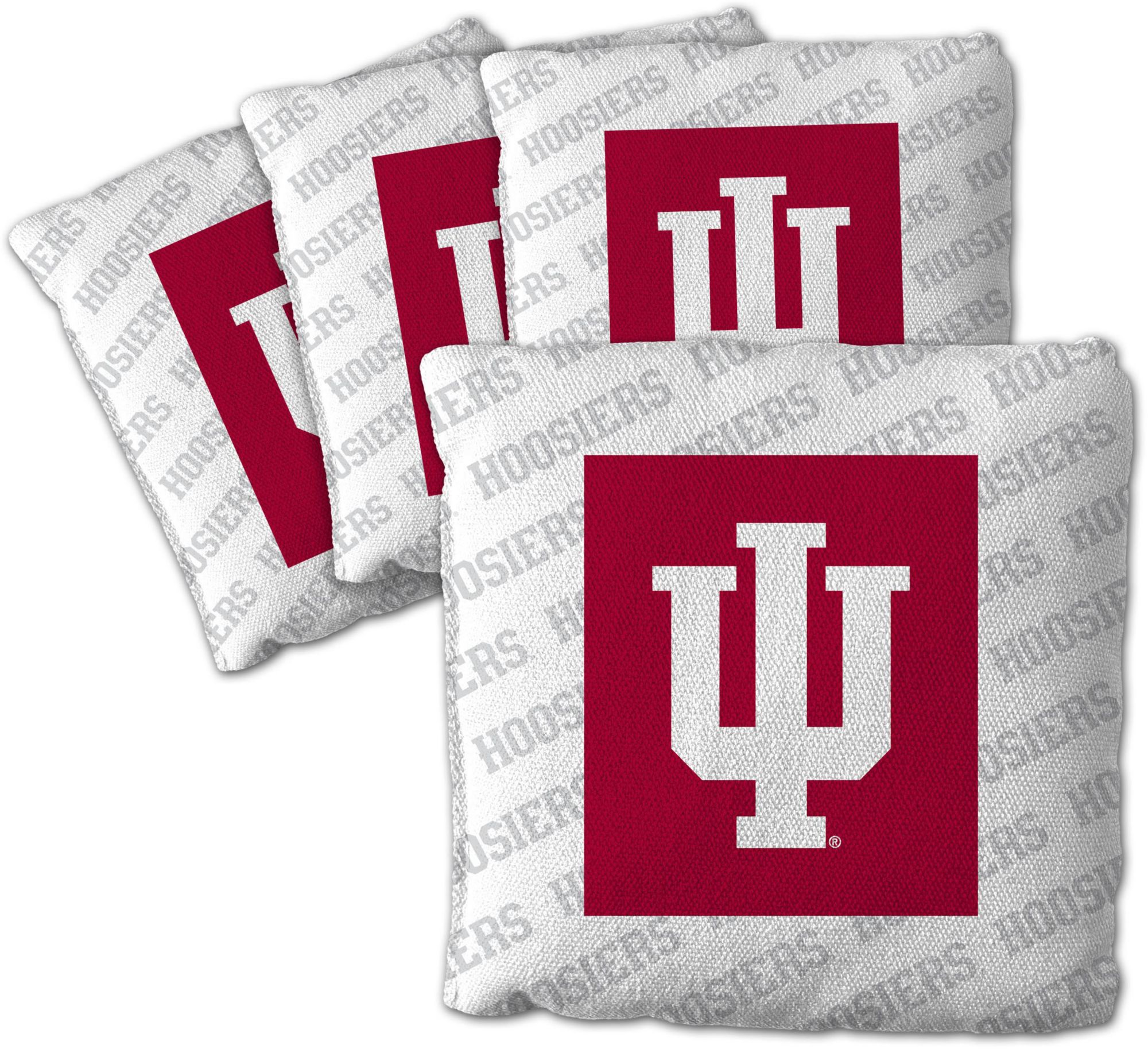 YouTheFan Indiana Hoosiers White 4-Pack Cornhole Bean Bag Set