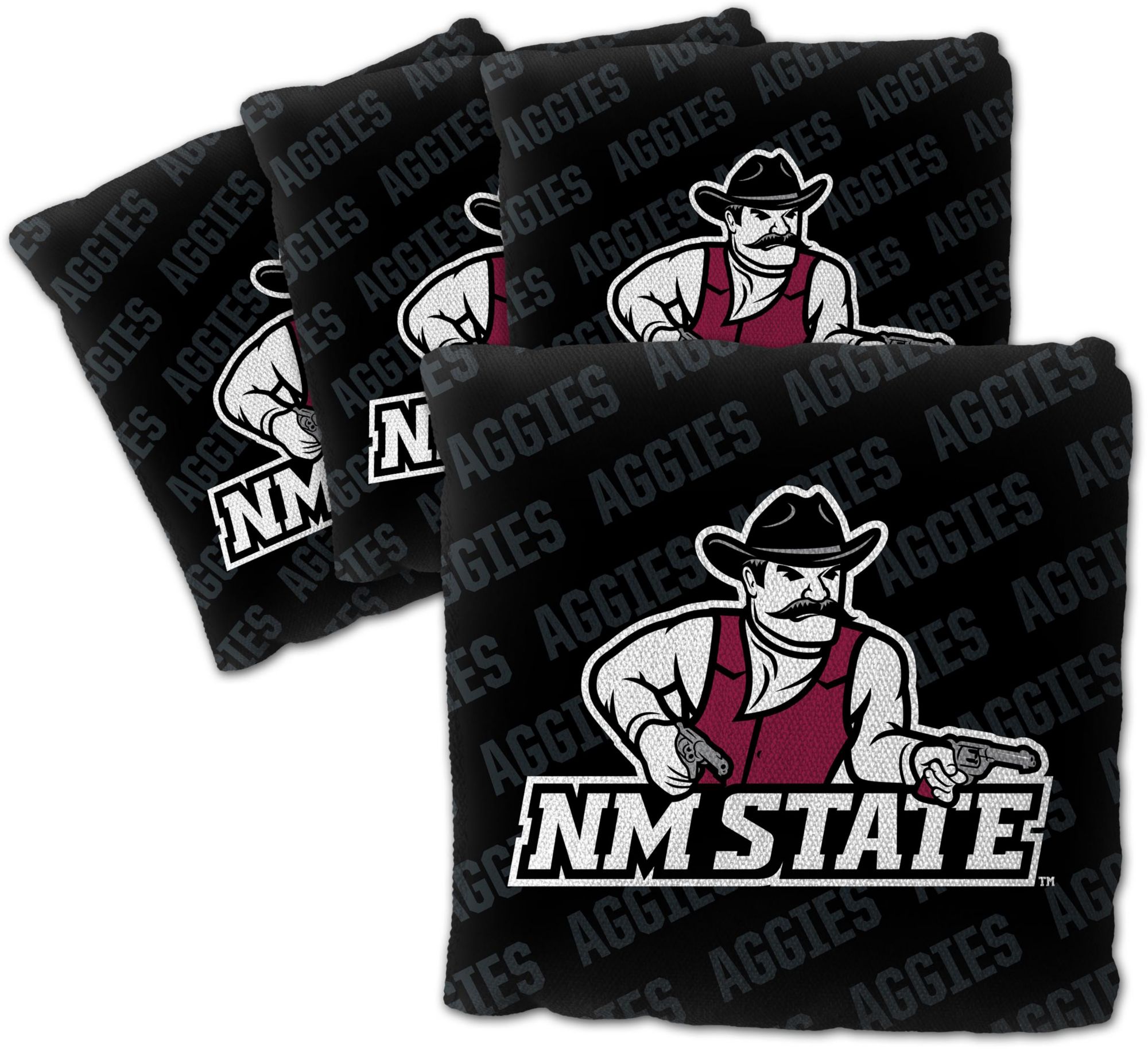 YouTheFan New Mexico State Aggies Black 4-Pack Cornhole Bean Bag Set