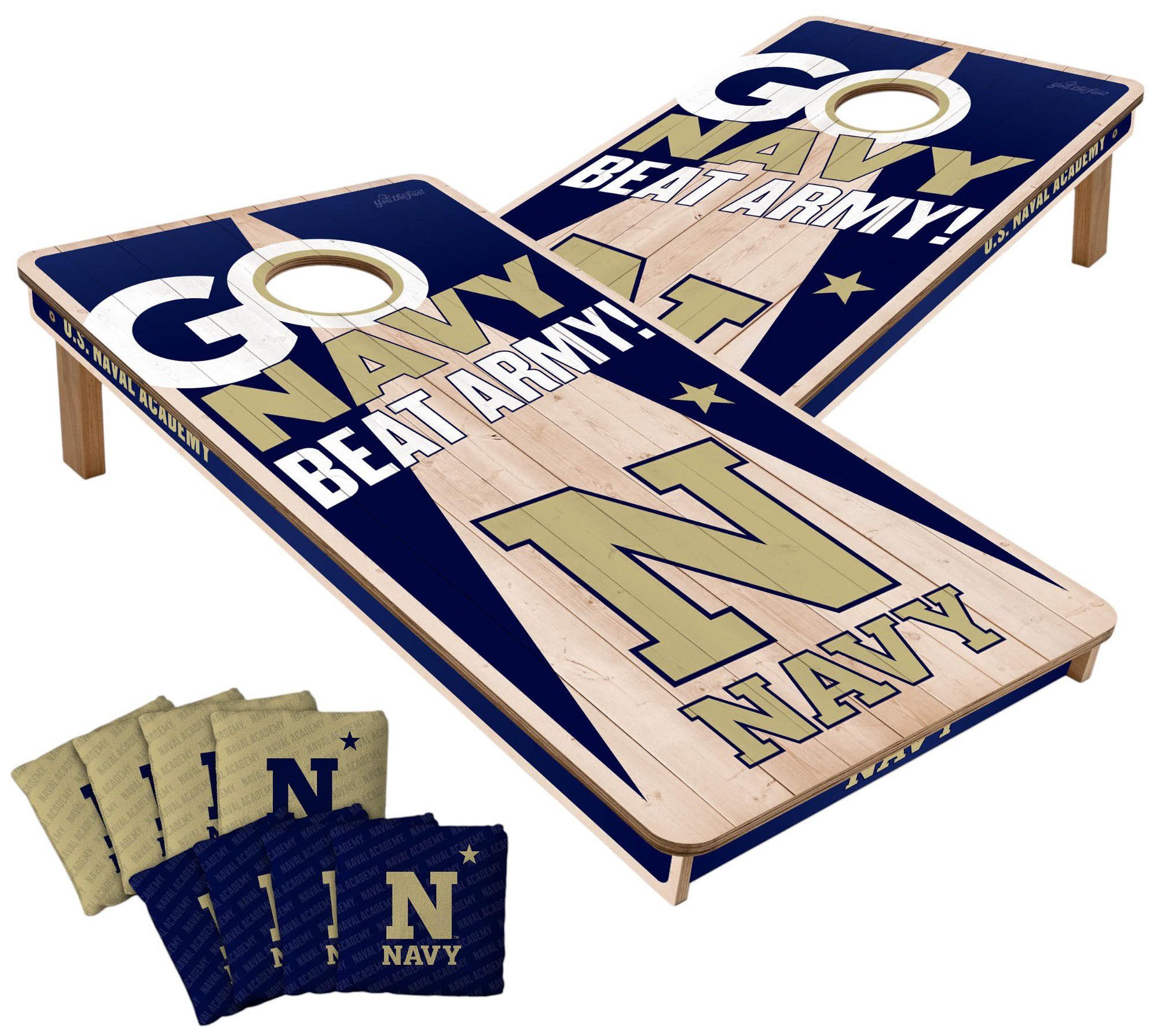 YouTheFan Navy Midshipmen 2' x 4' Cornhole Boards