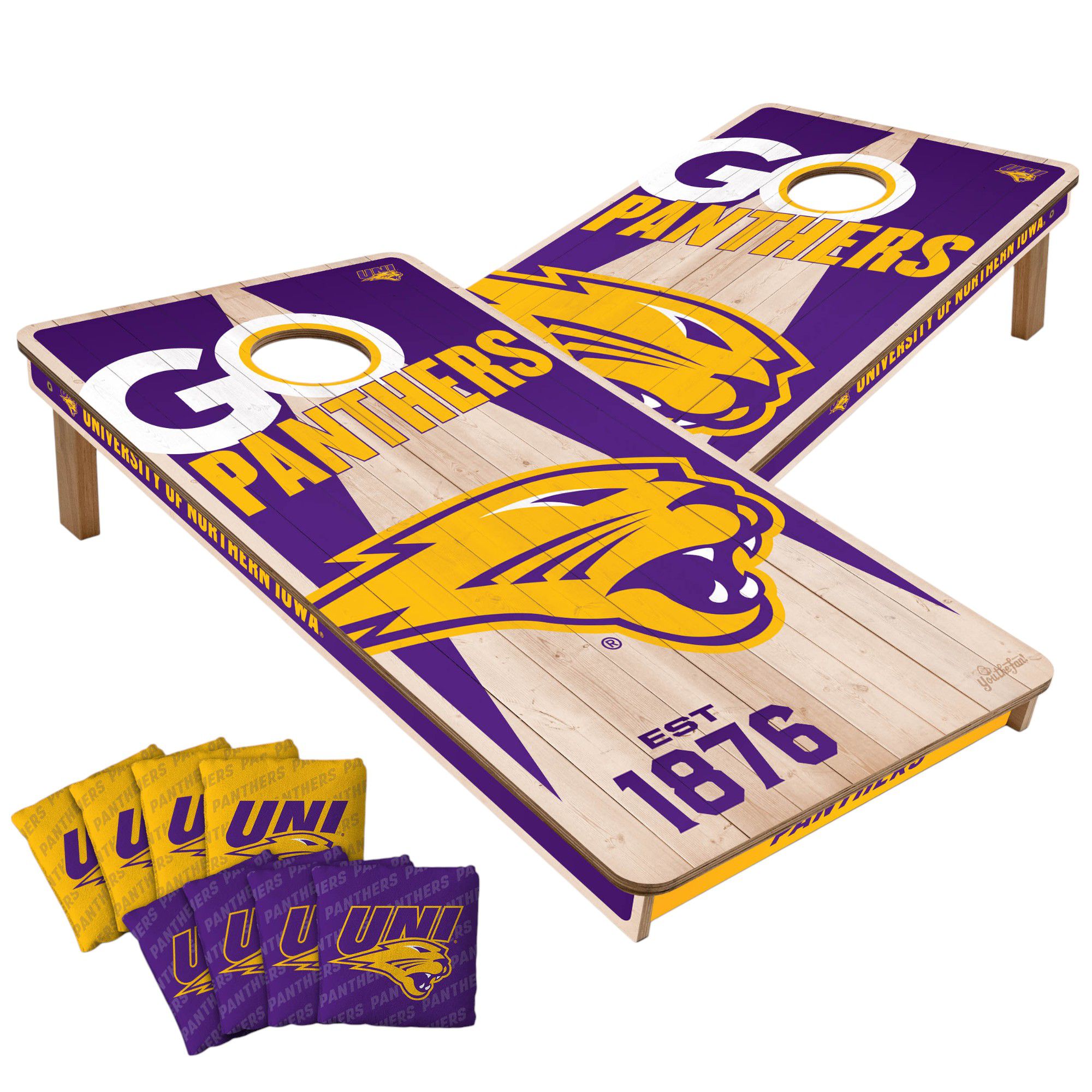 YouTheFan Northern Iowa Panthers 2' x 4' Cornhole Boards