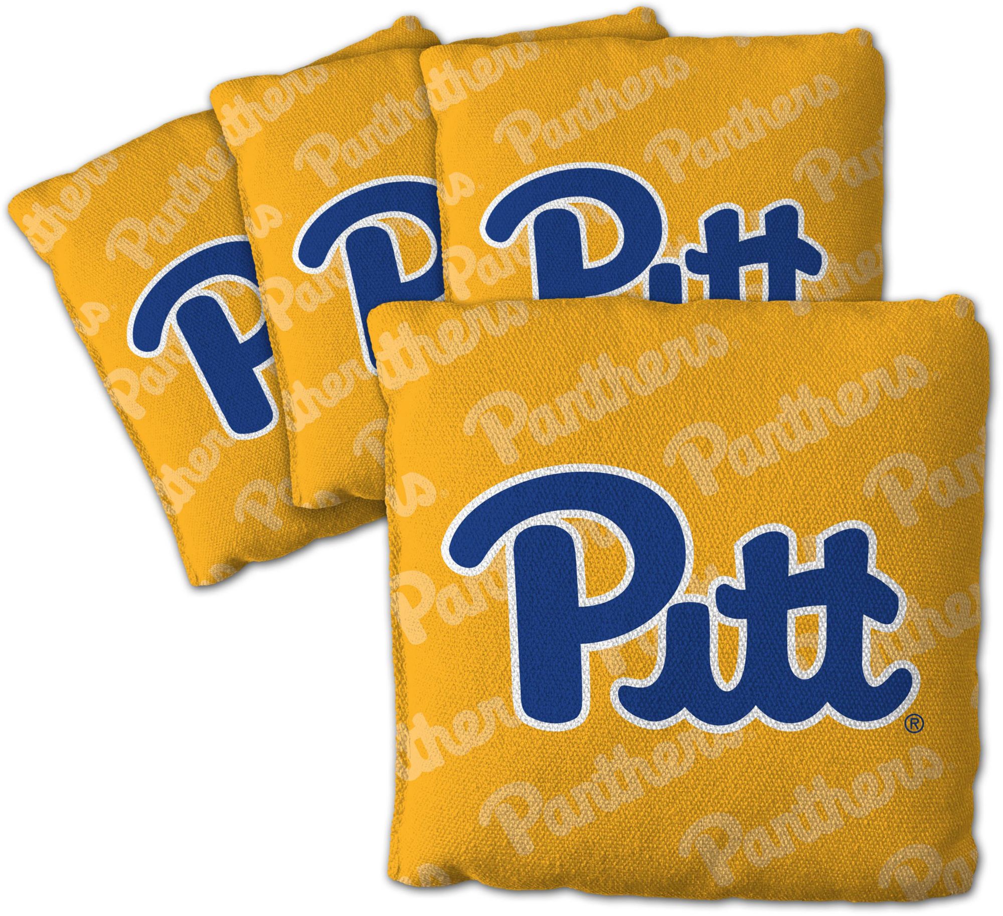 YouTheFan Pittsburgh Panthers Yellow 4-Pack Cornhole Bean Bag Set
