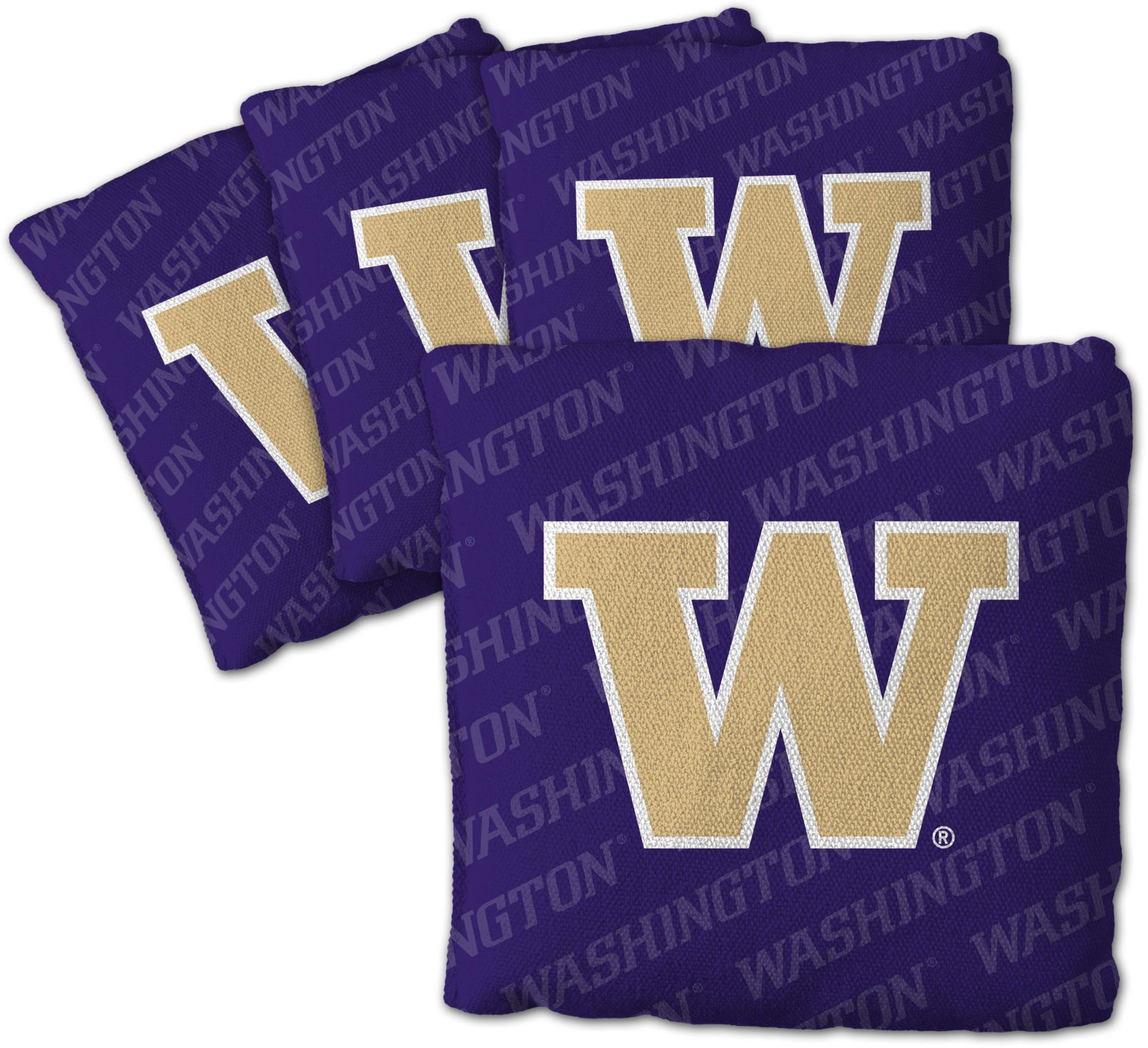 YouTheFan Washington Huskies Purple 4-Pack Cornhole Bean Bag Set