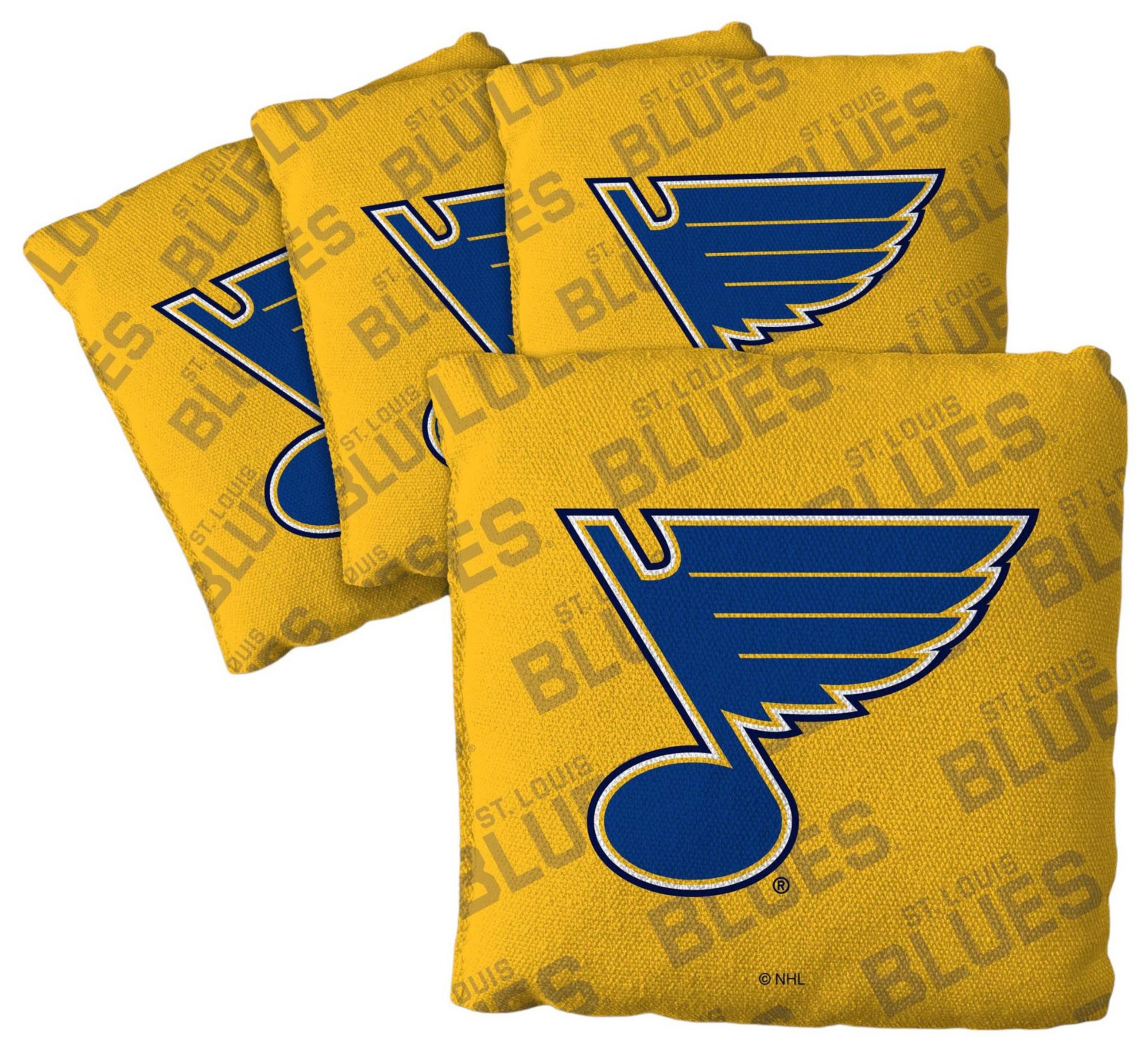 YouTheFan St. Louis Blues Yellow 4-Pack Cornhole Bean Bag Set