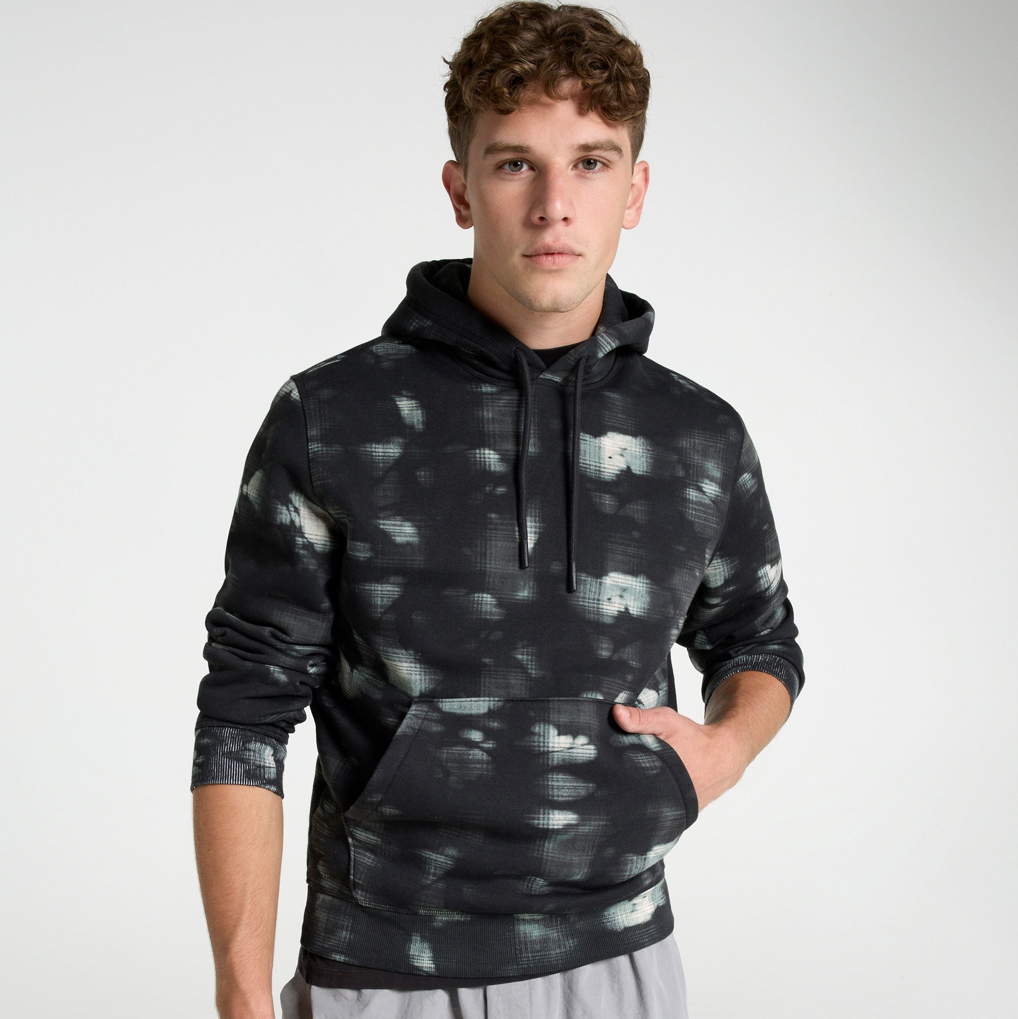 DSG Men's Classic Fleece Hoodie, XXL, Hazy Lumberjack Black