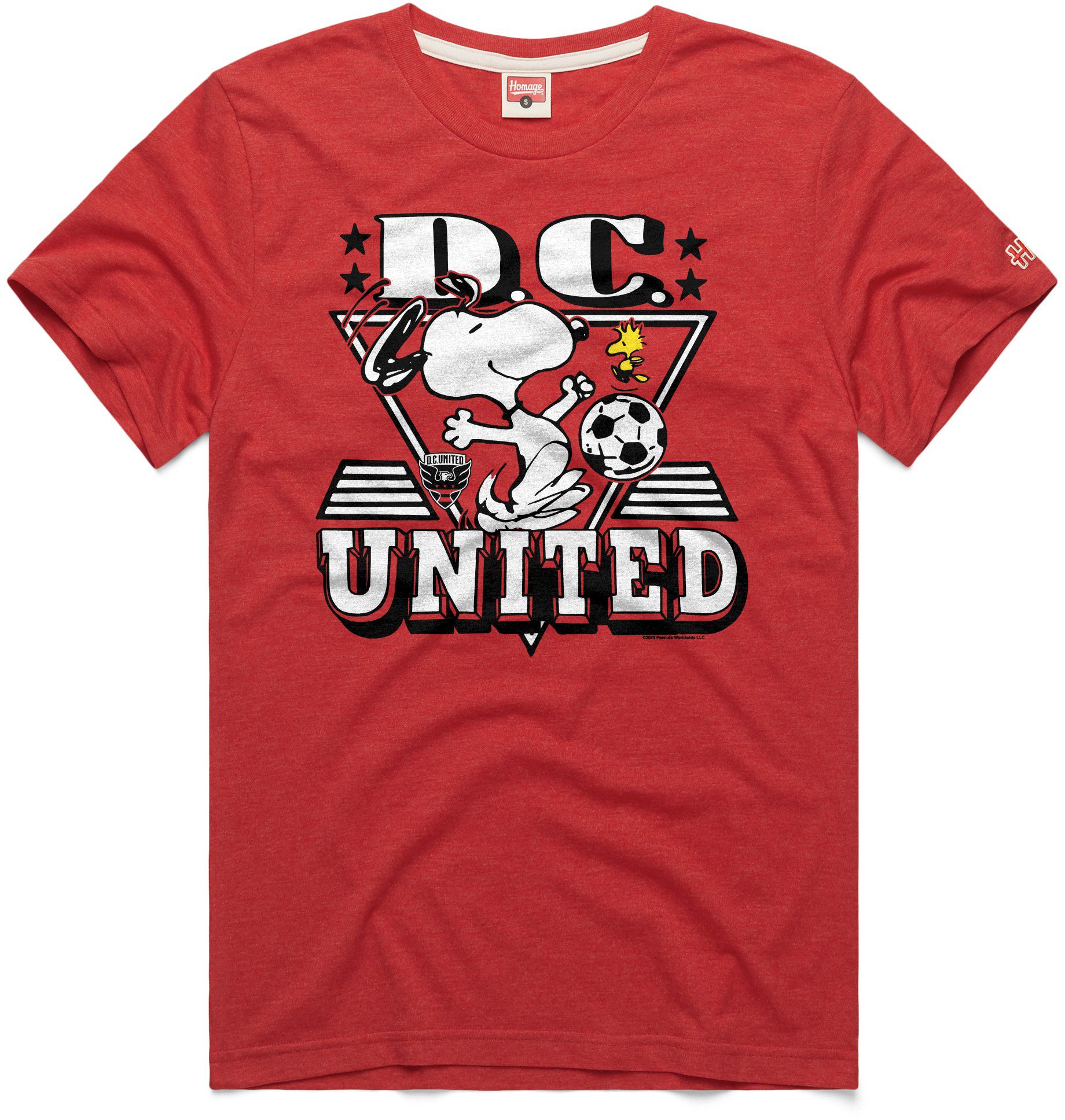 HOMAGE Adult D.C. United Red Home Peanuts Graphic T-Shirt