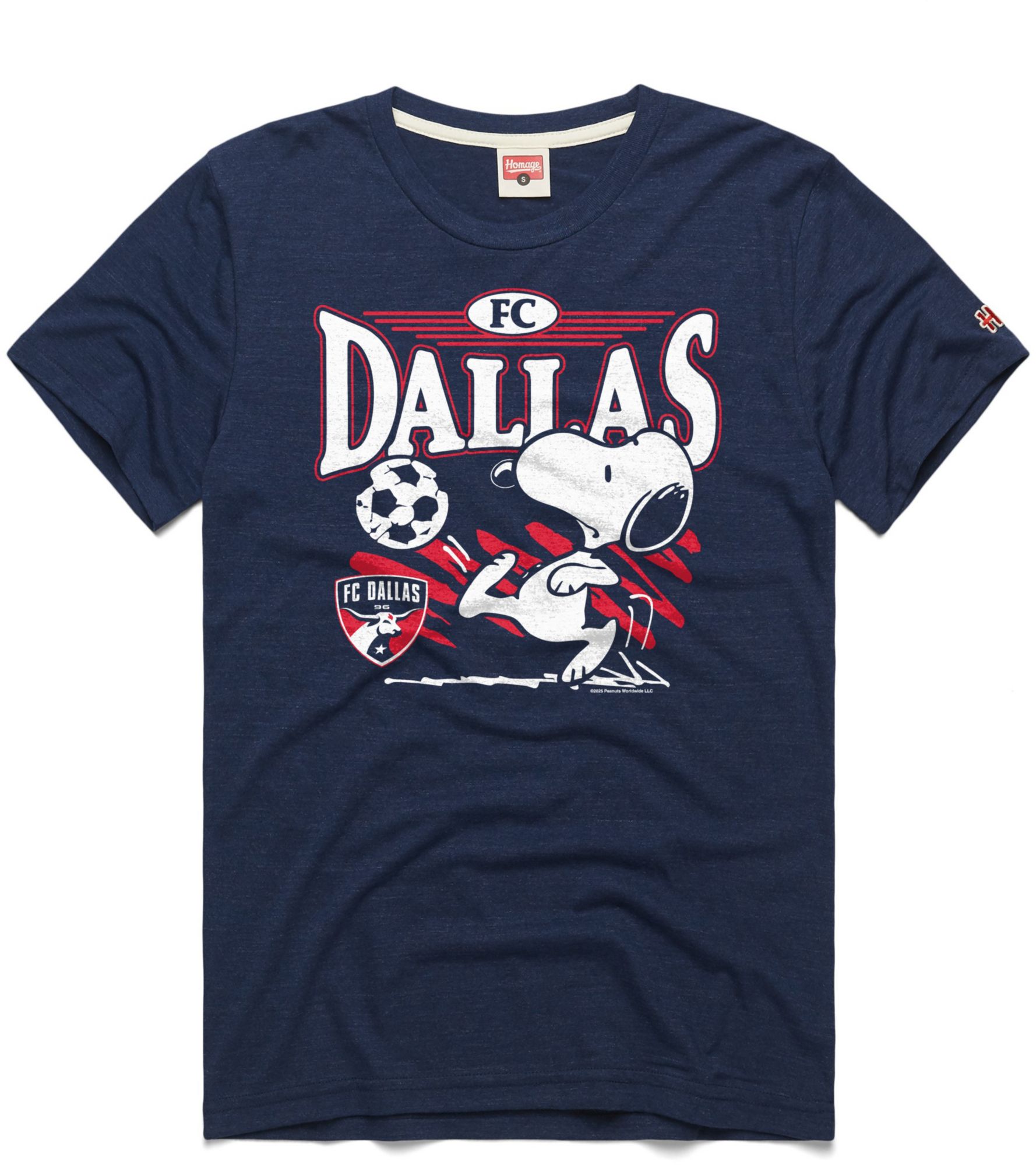 HOMAGE Adult FC Dallas Navy Home Peanuts Graphic T-Shirt