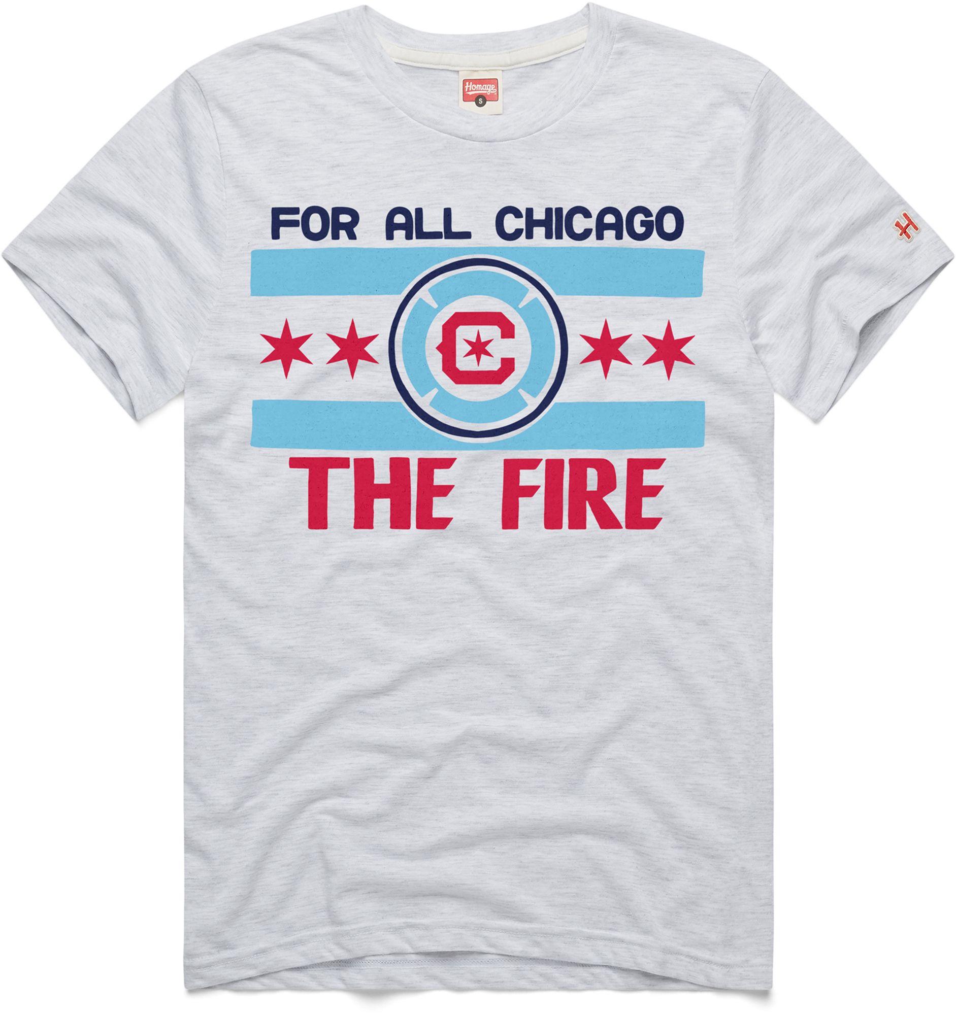 HOMAGE Adult Chicago Fire Ash Team Graphic T-Shirt