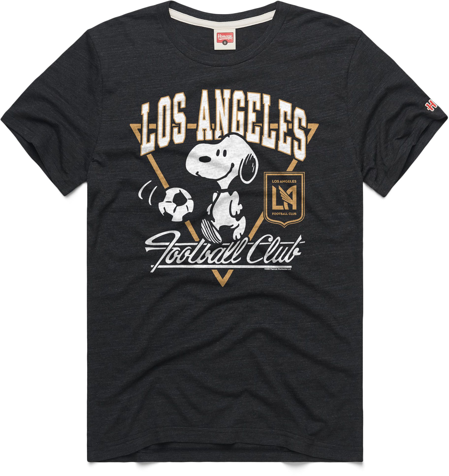 HOMAGE Adult Los Angeles FC Black Home Peanuts Graphic T-Shirt