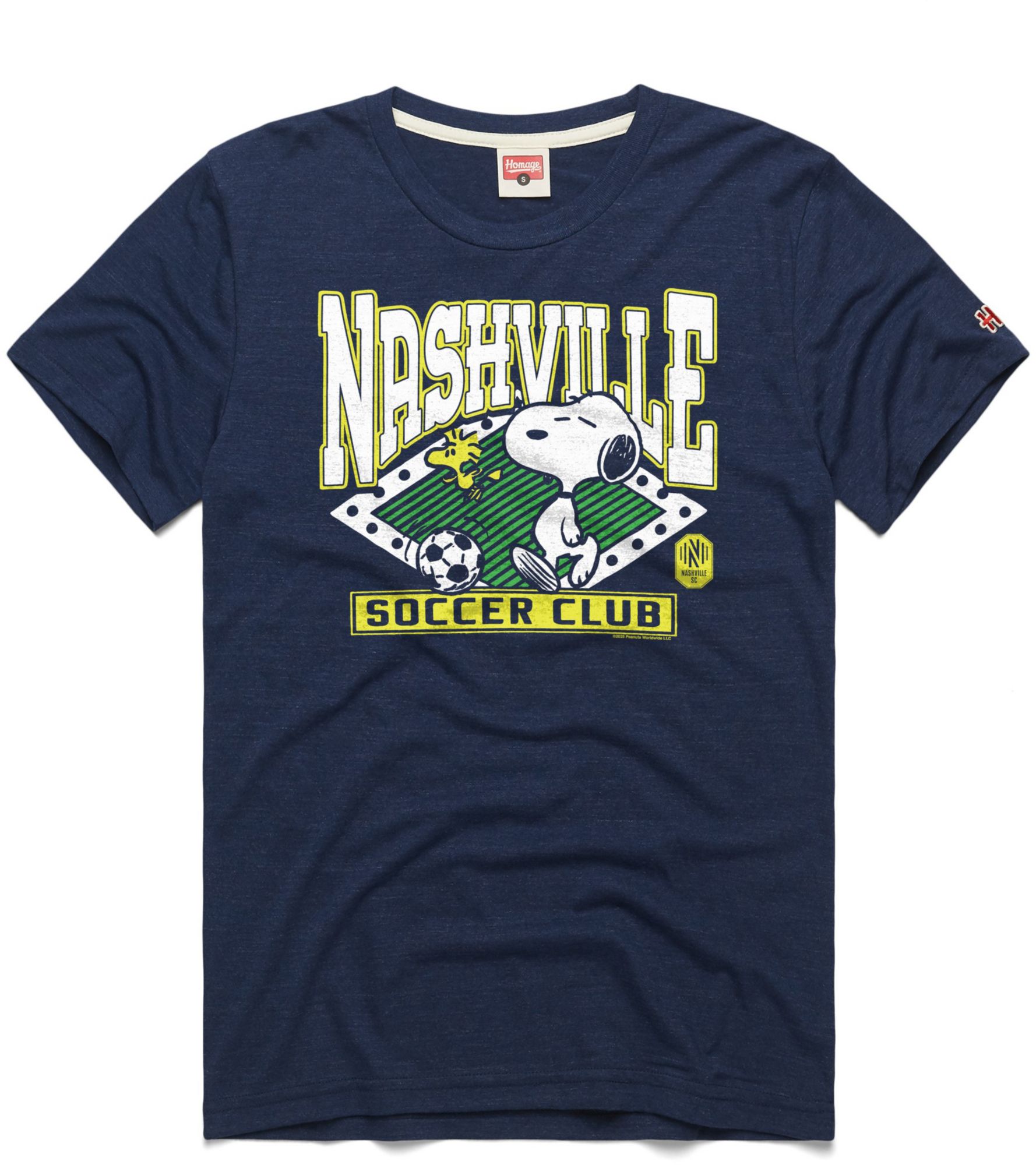 HOMAGE Adult Nashville SC Navy Home Peanuts Graphic T-Shirt