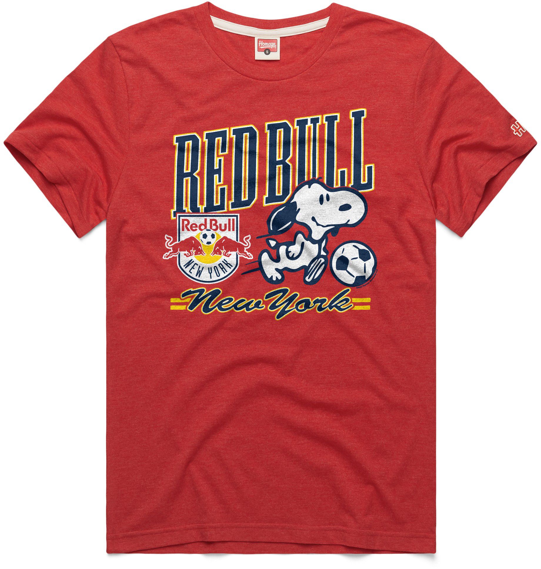 HOMAGE Adult New York Red Bulls Red Home Peanuts Graphic T-Shirt