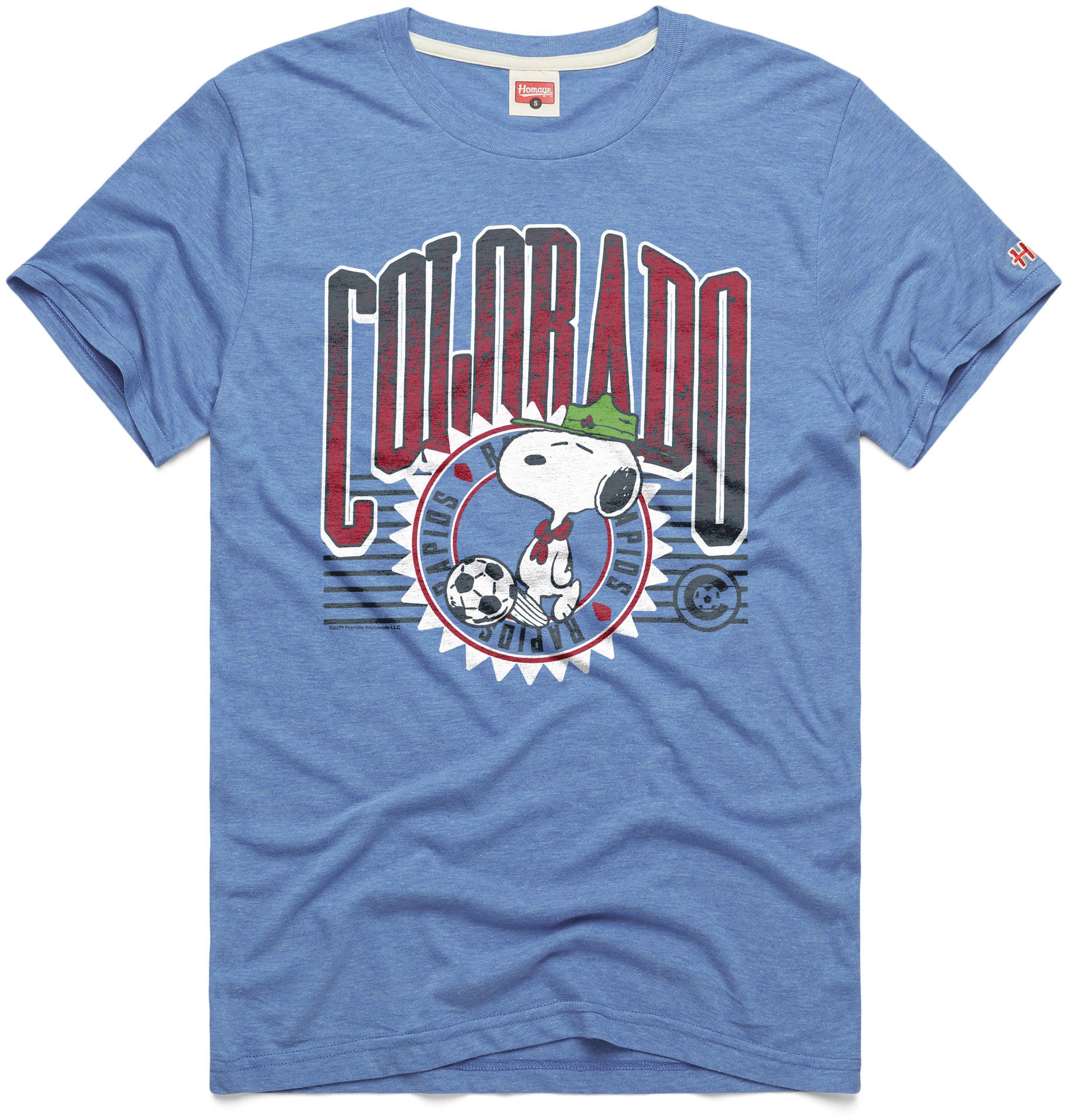 HOMAGE Adult Colorado Rapids Blue Home Peanuts Graphic T-Shirt