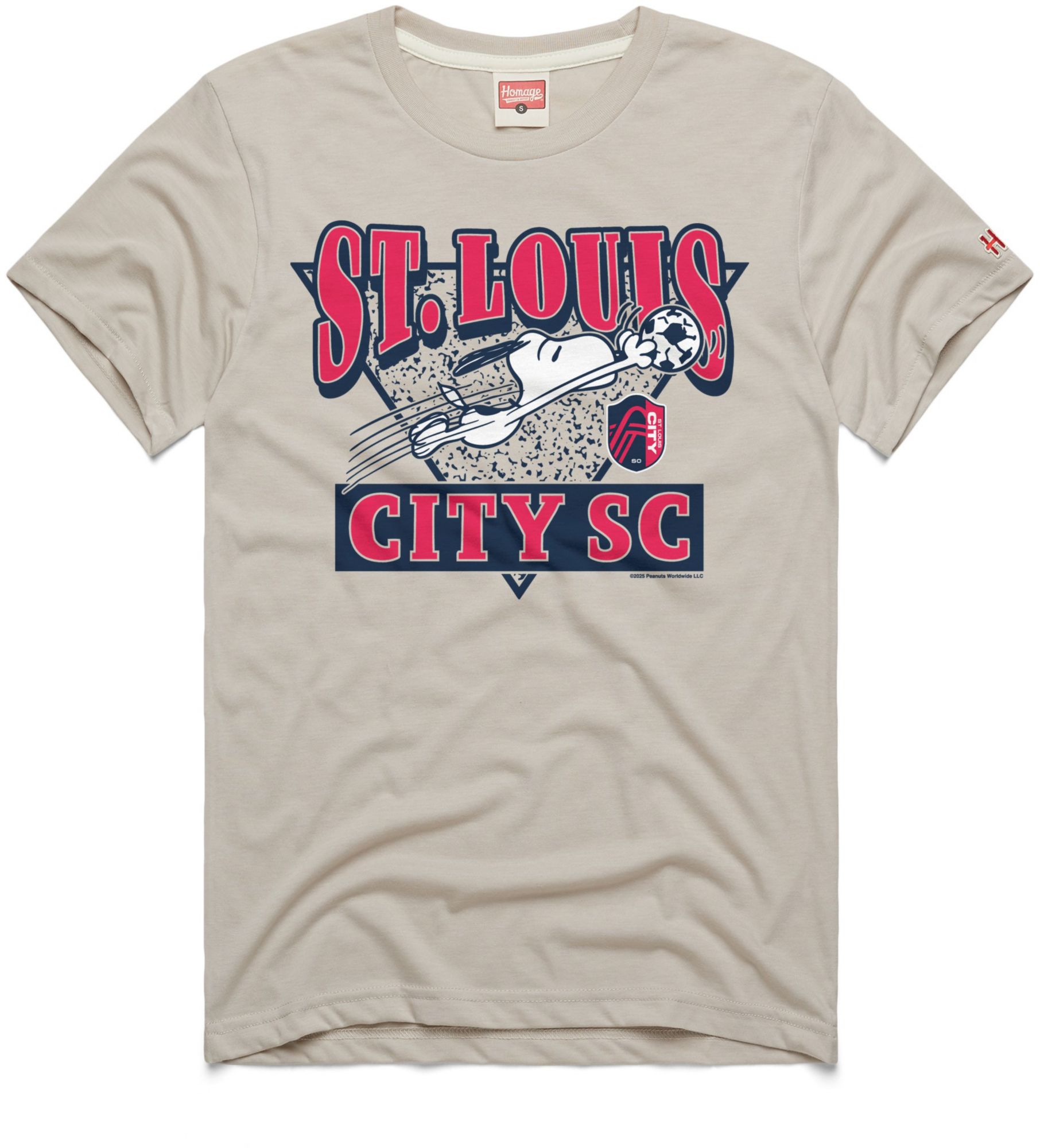 HOMAGE Adult St. Louis City SC Tan Home Peanuts Graphic T-Shirt