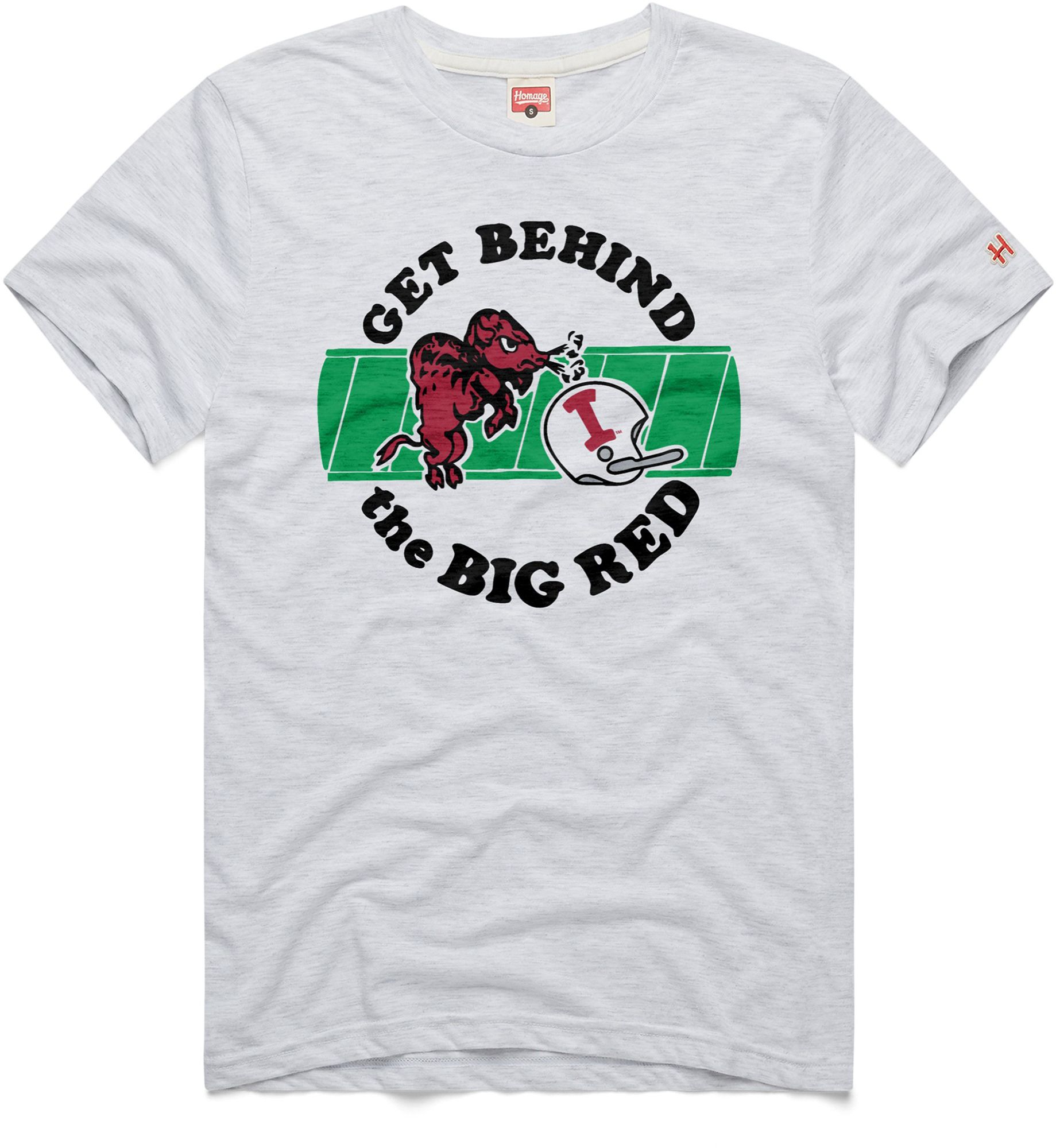 HOMAGE Men's Indiana Hoosiers Ash Big Red T-Shirt