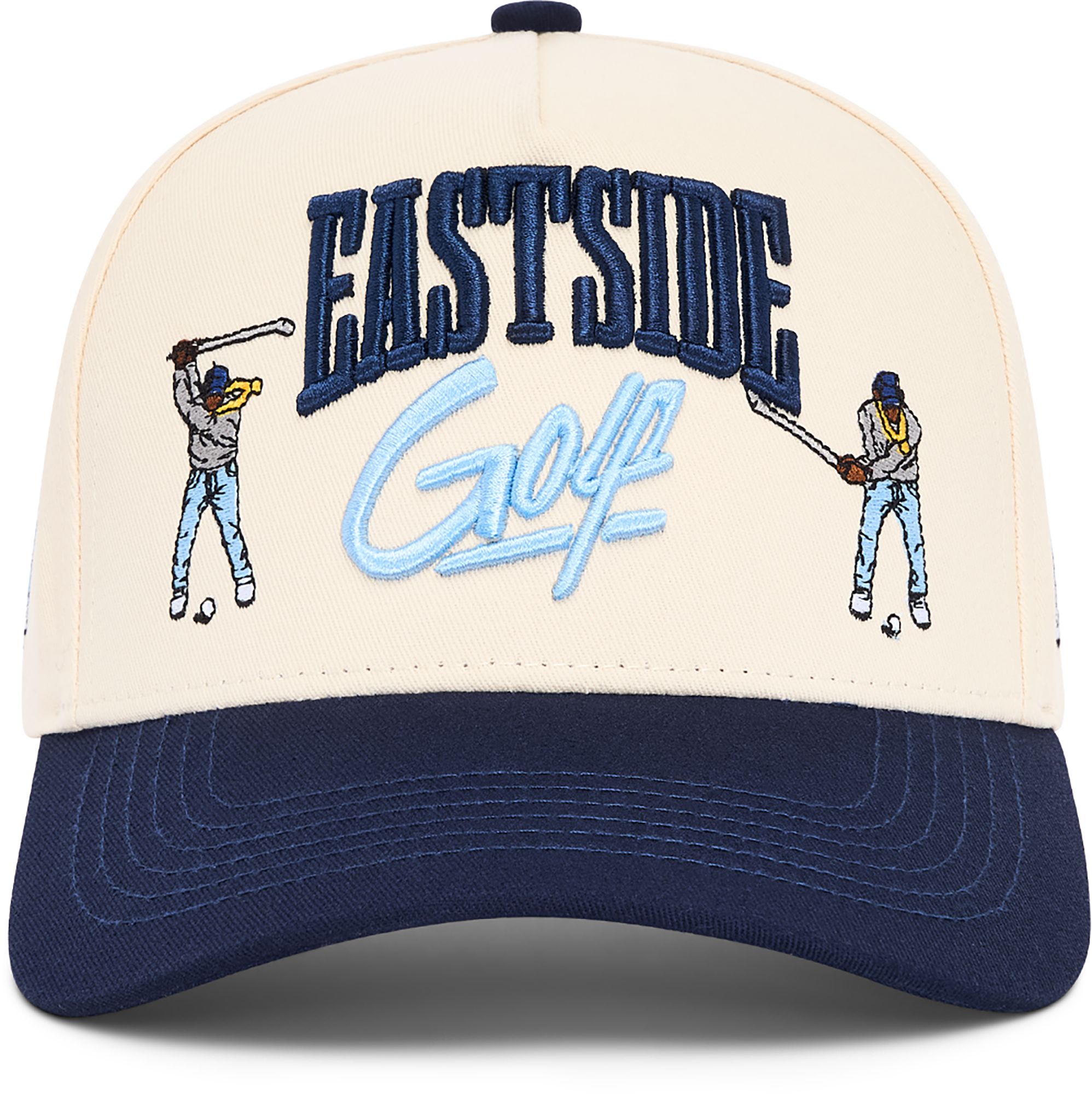 Eastside Golf Men's Sequence 6-Panel 2-Toned Golf Hat, Jetstream/Navy Blue