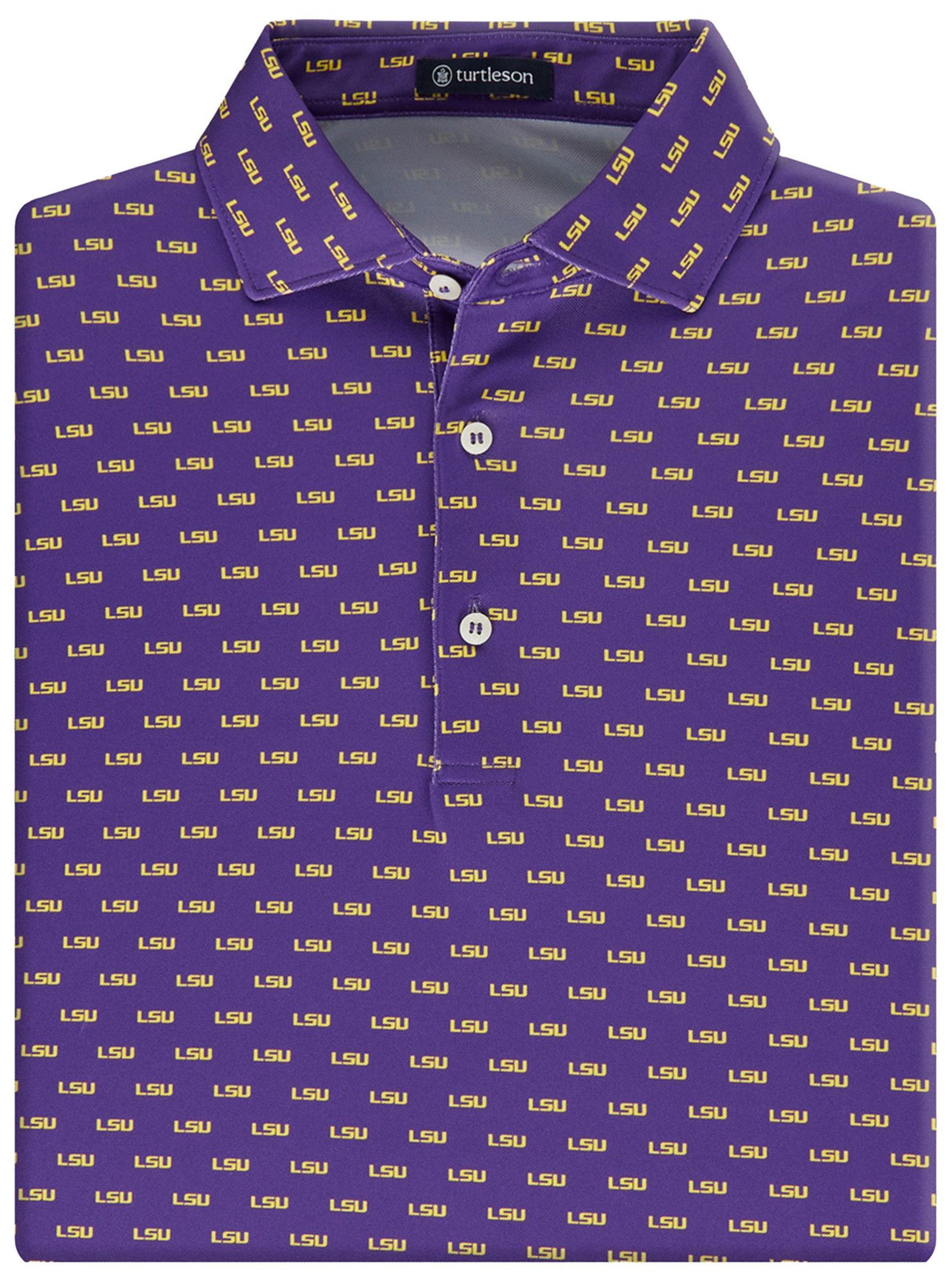 Turtleson Men's LSU Tigers Gold Game Day Polo